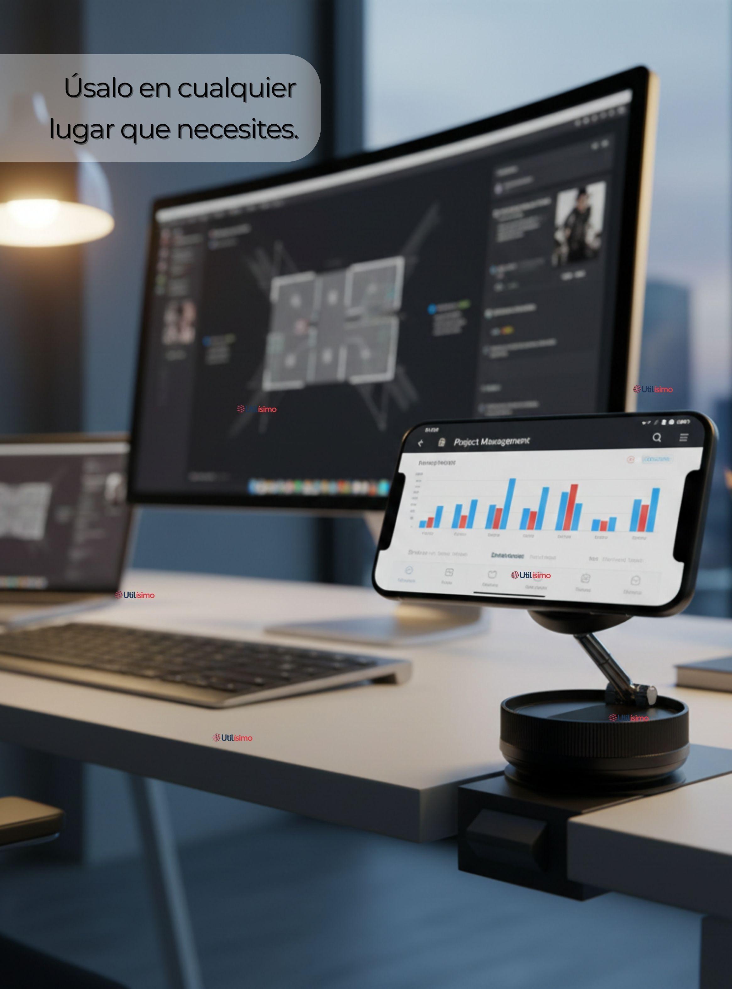 Soporte De Auto Celular Magnético Iphone Android Negro-6