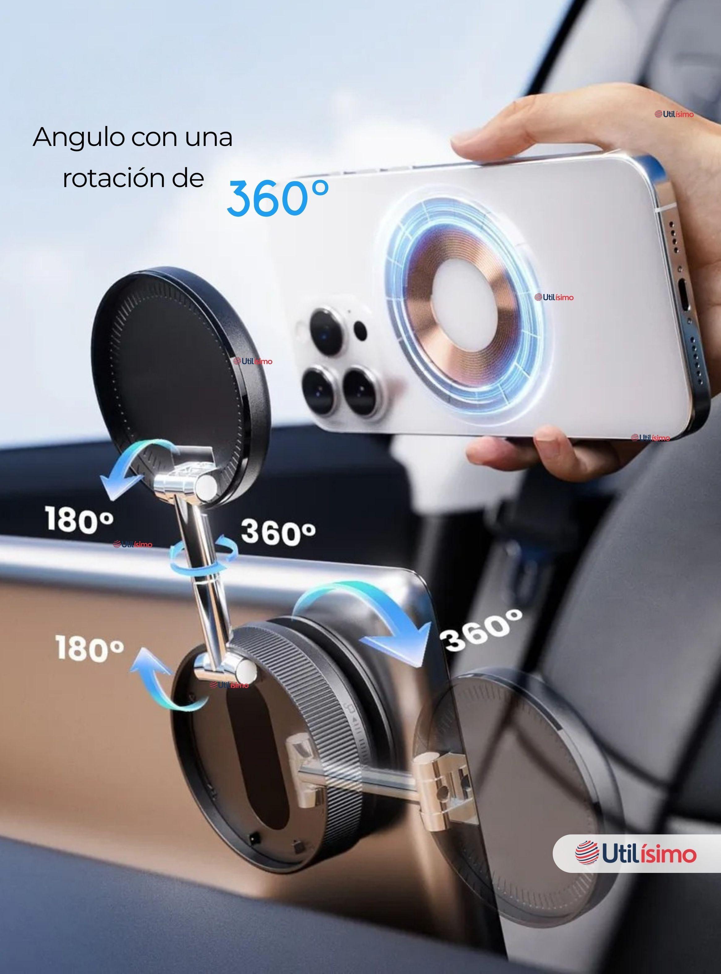 Soporte De Auto Celular Magnético Iphone Android Negro-3