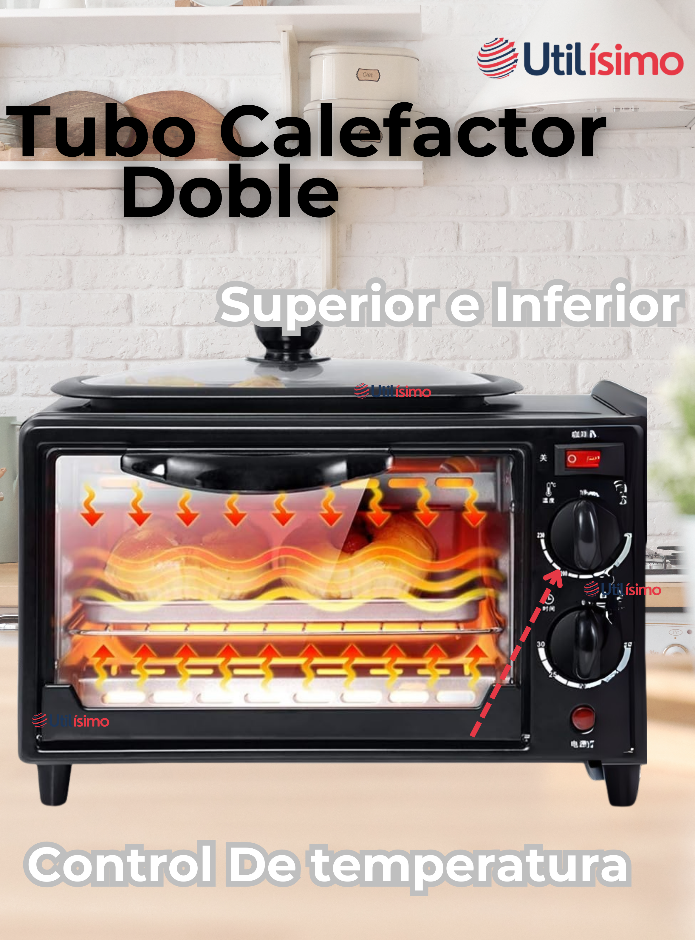 Maquina Desayuno Multifuncional 3 En 1 Horno Cafetera Sartén antiadherente -5