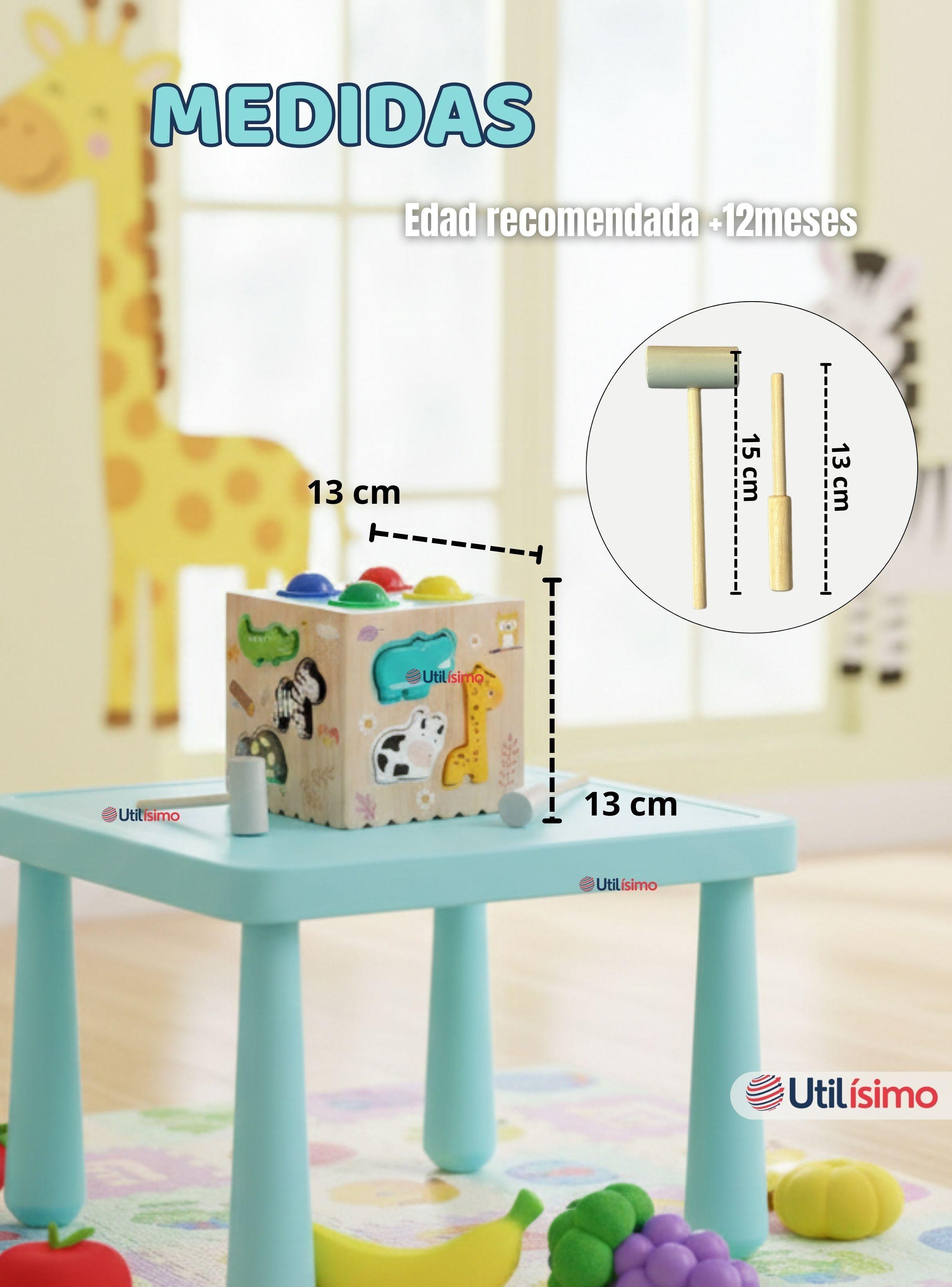 Cubo Didáctico Montessori Niño o Niña Juguete Multifuncional de Madera -5