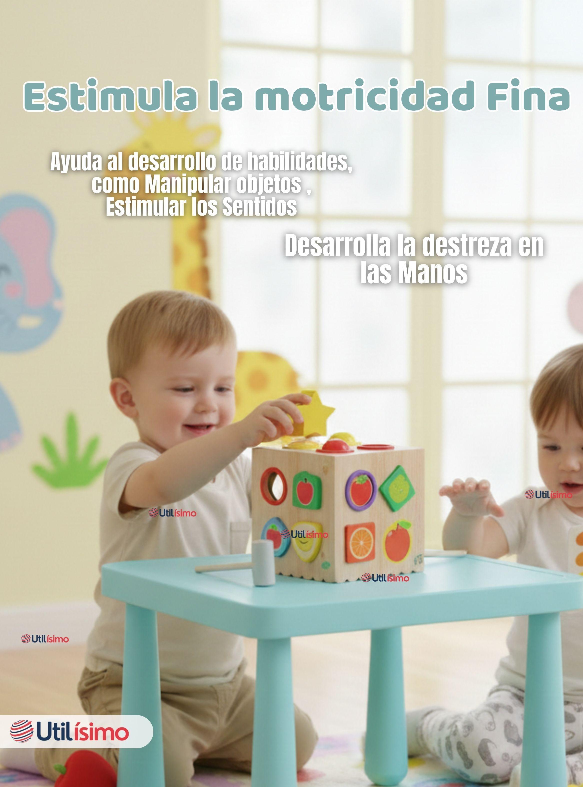 Cubo Didáctico Montessori Niño o Niña Juguete Multifuncional de Madera -6