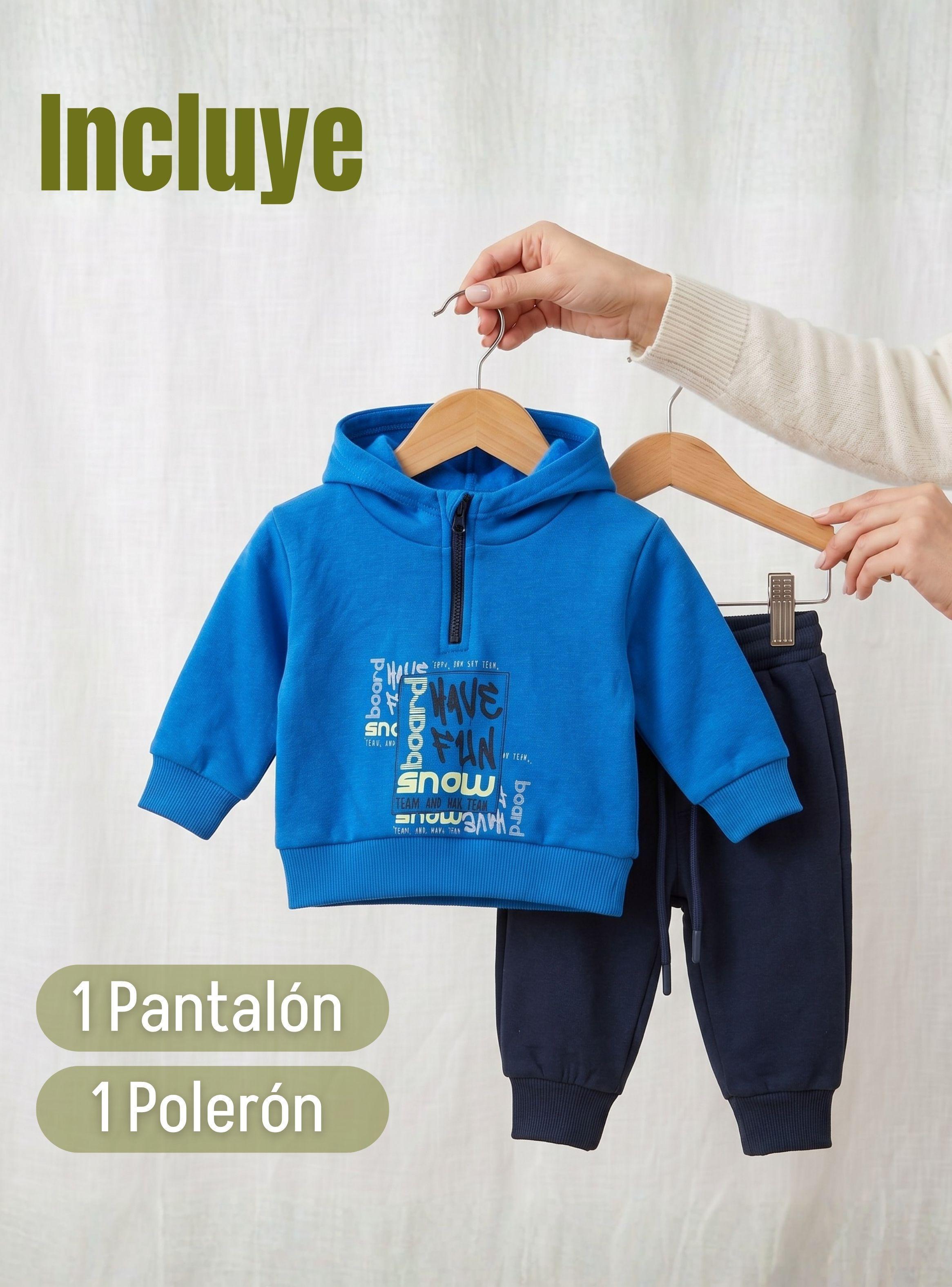 Conjunto Buzo Polerón de 2 Piezas Tedmimak Fun Blue Niño Bebé-2