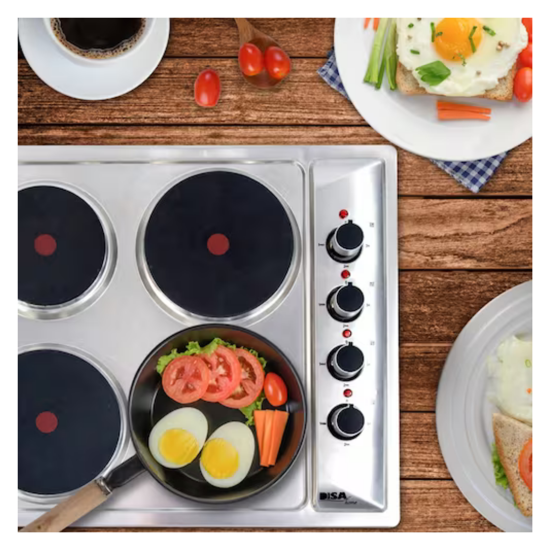 Encimera Eléctrica Acero Inoxidable 4 Platos Line-4