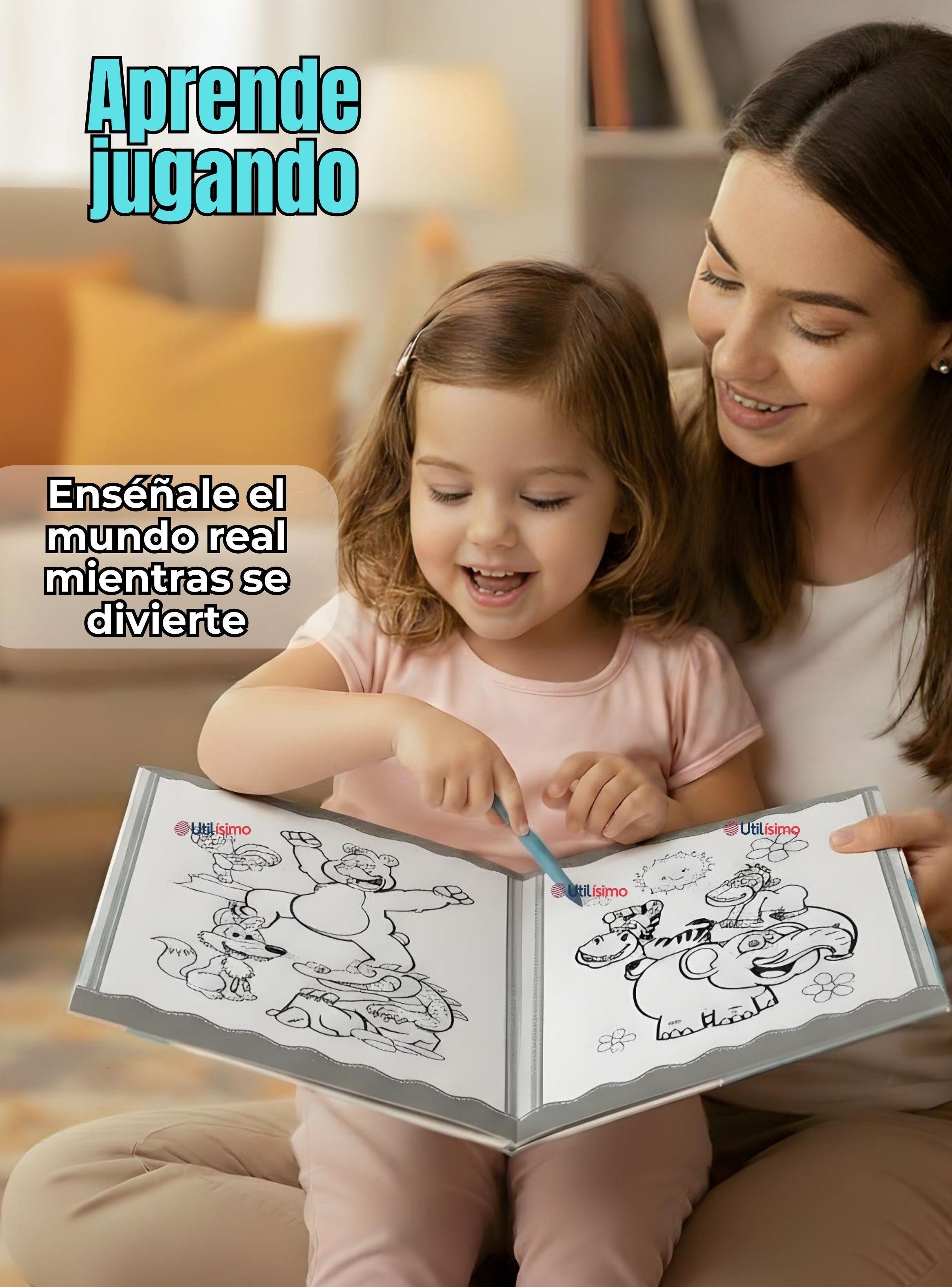 Libro Para Colorear Pintar Educativo Con Stickers para Niños Diseños Surtidos-6