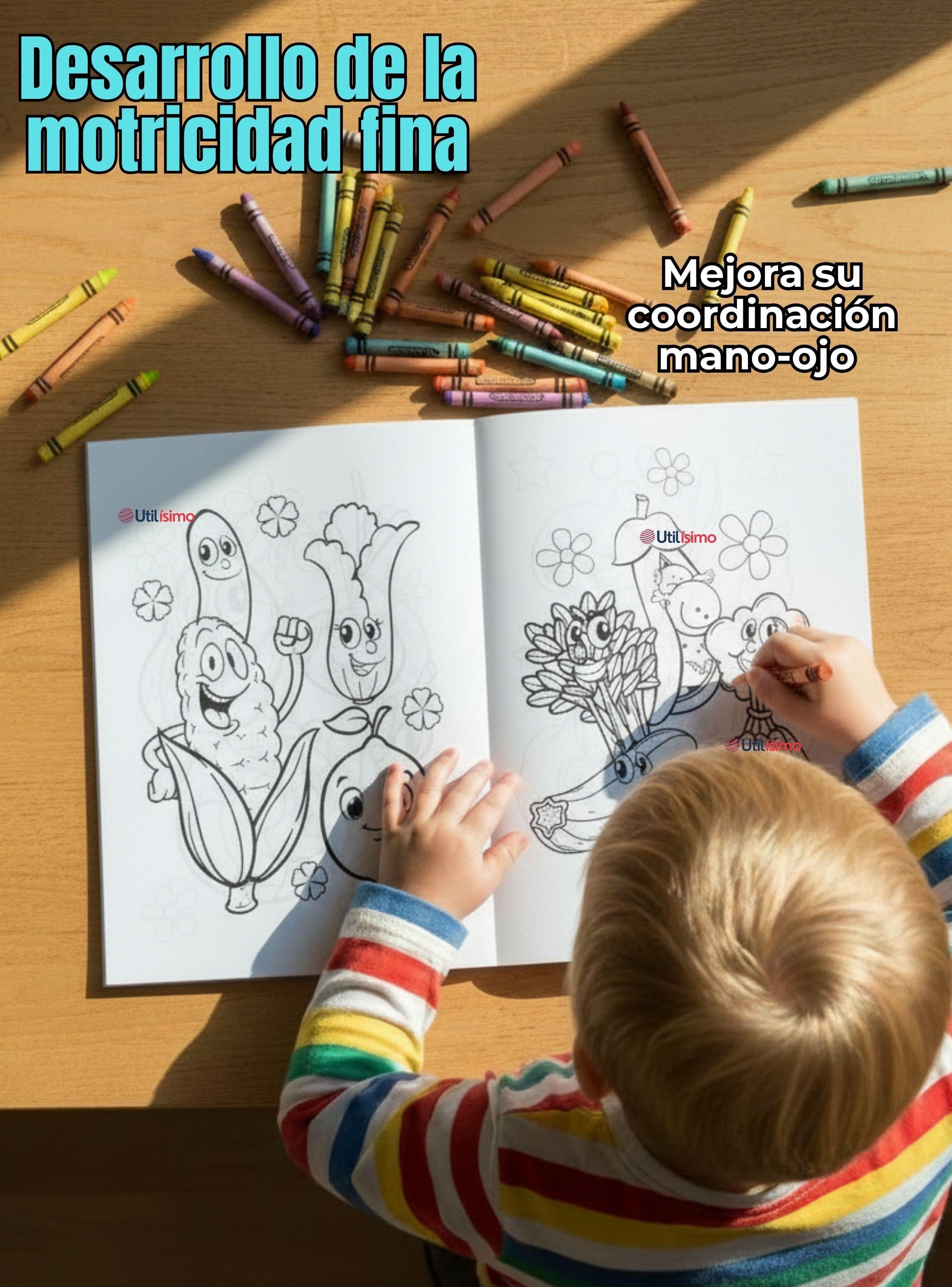 Libro Para Colorear Pintar Educativo Con Stickers para Niños Diseños Surtidos-7