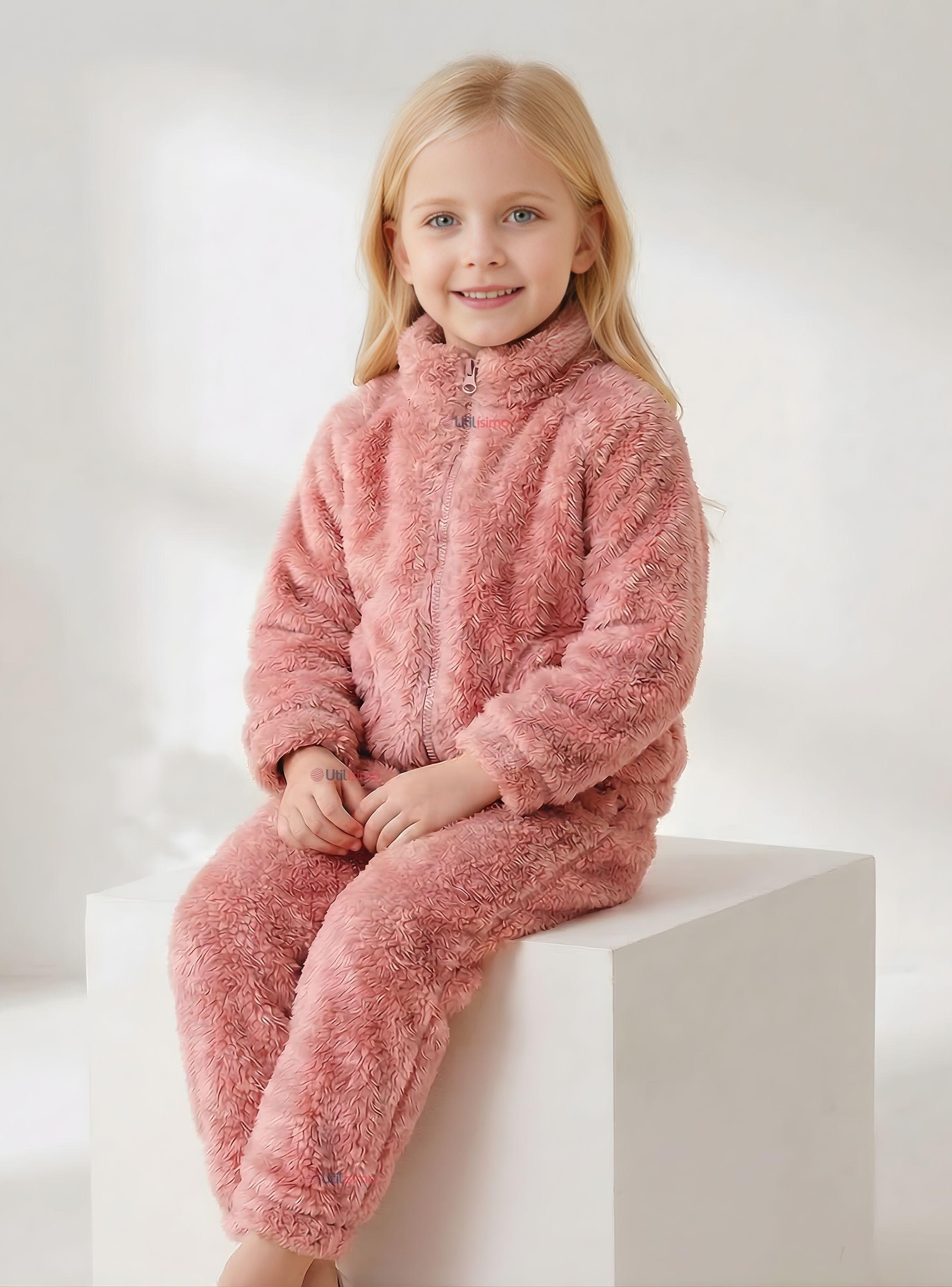 Conjunto 2 Piezas Buzo Polerón Pantalón de Bebe Niña Poliéster Pink-0