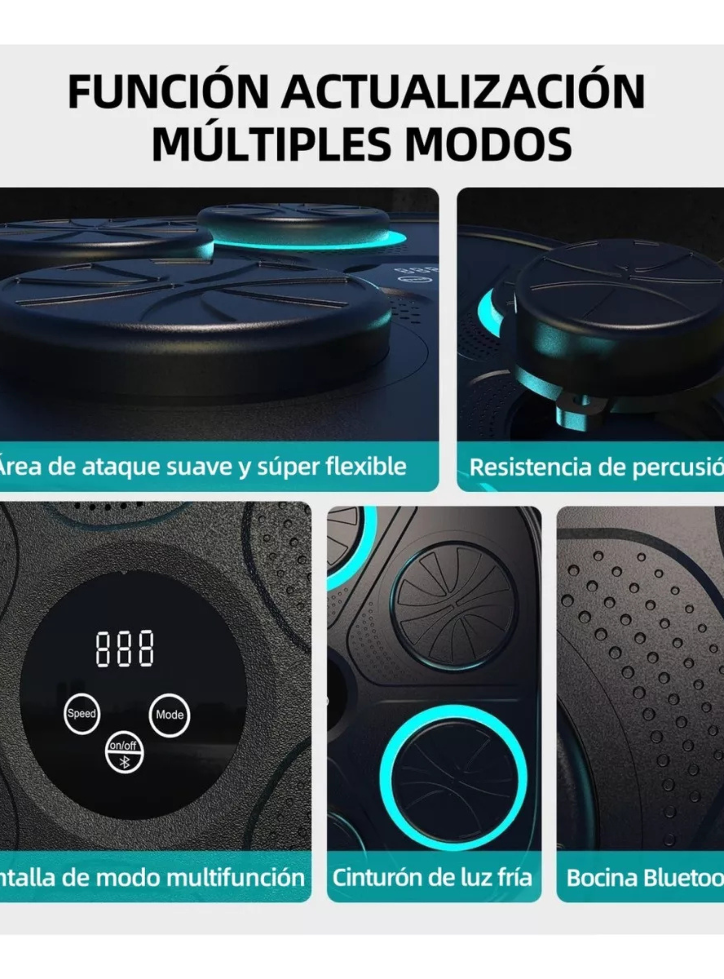 Máquina Boxeo Musical Bluetooth Entrenamiento Soporte Boxeo-5