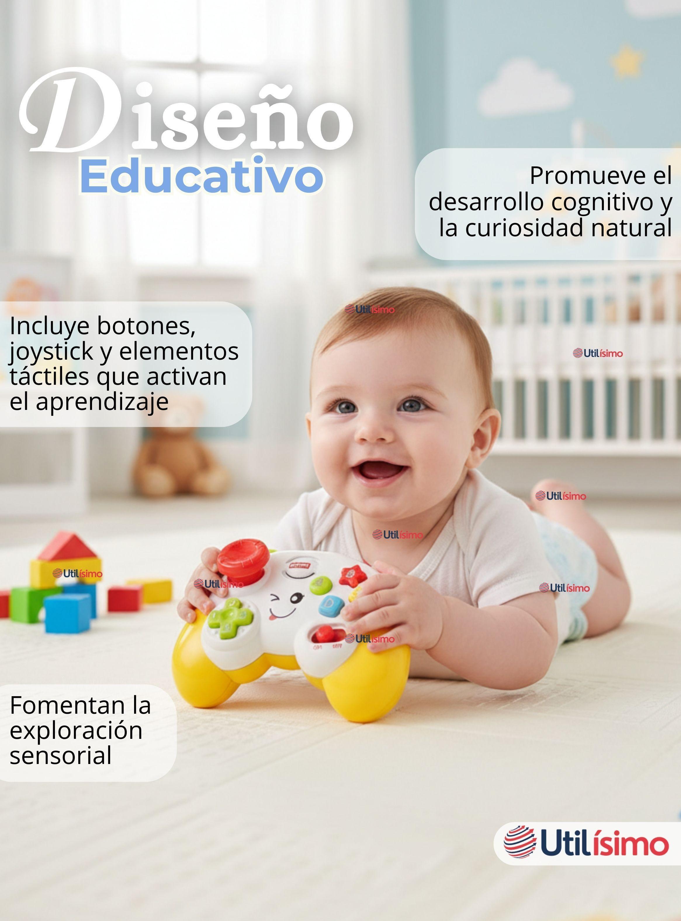 Control Mando Interactivo Música Y luces Juguete Colores Surtidos para Bebé Niño y Niña-6