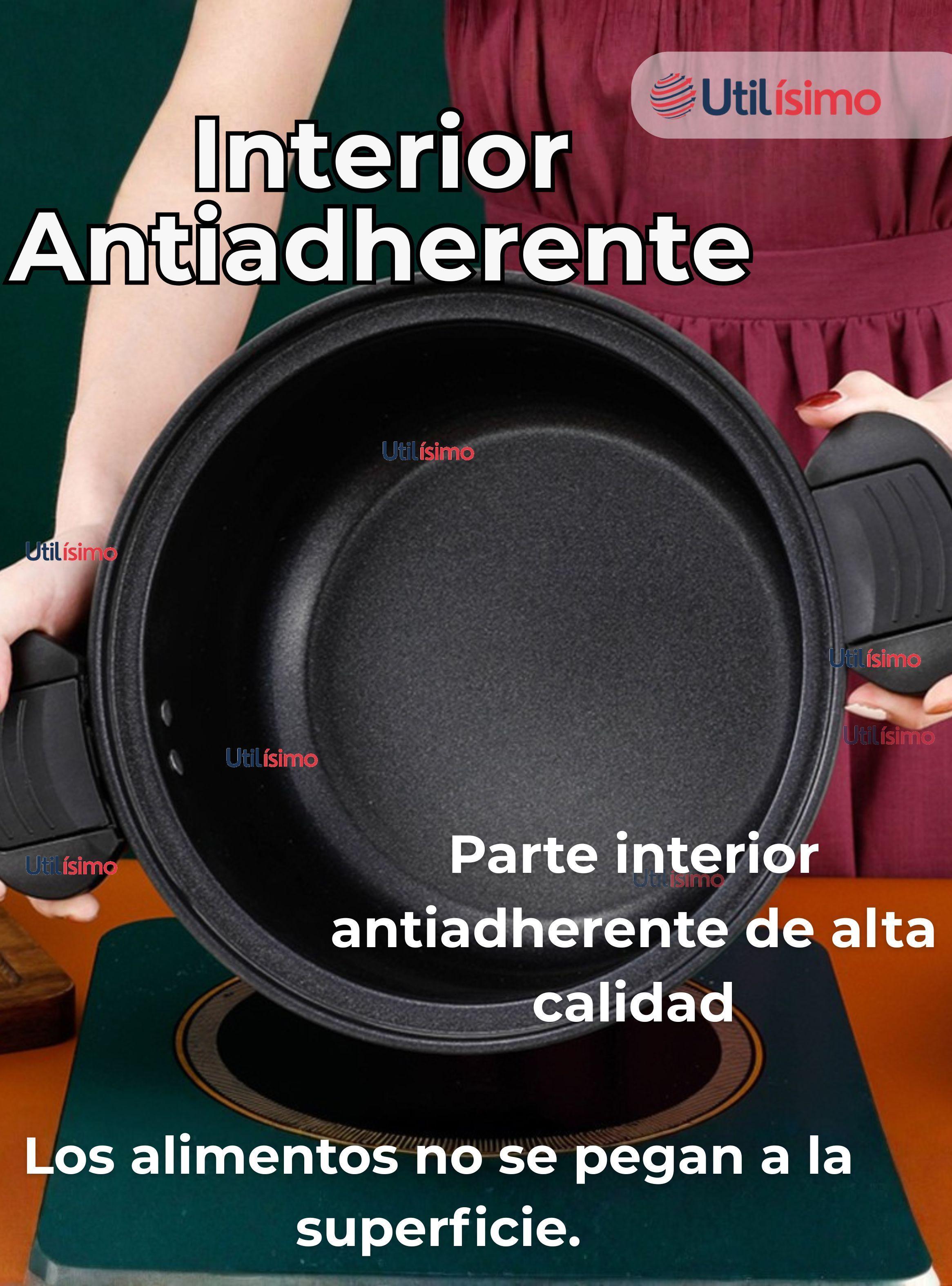 Olla De Micro Presión De Calabaza Antiadherente Capacidad 7 Litros Color Naranja-6