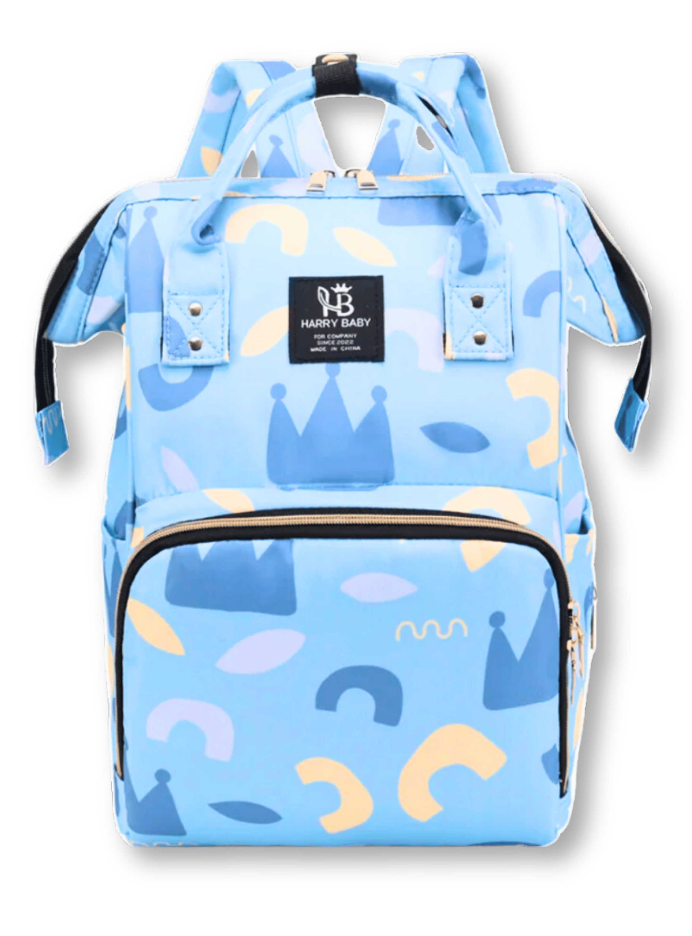 Mochila Maternal Oxford Bolso Pañalera Infantil Térmica e Impermeable Blue Sky-0