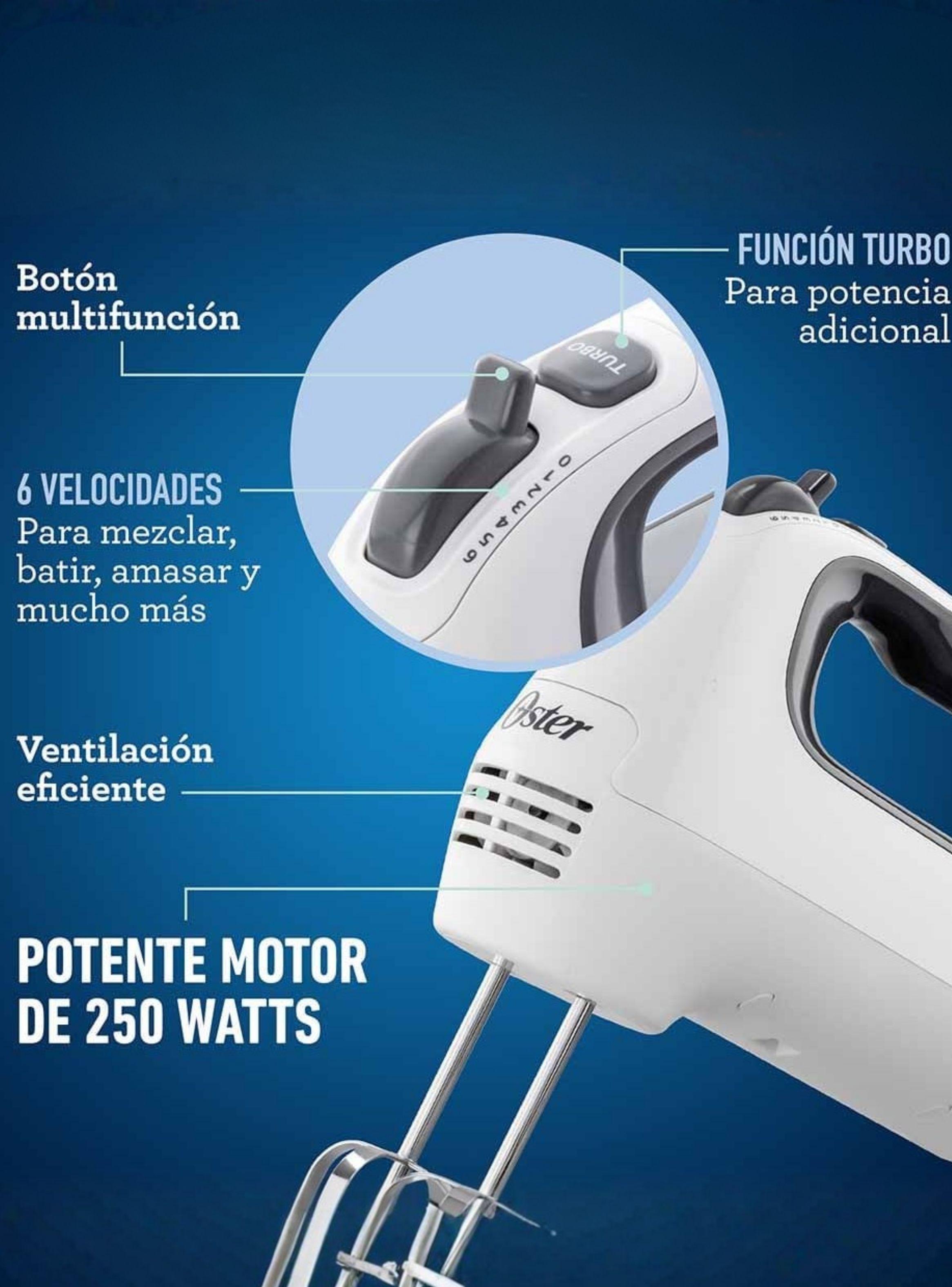 Batidora de mano Oster® Color blanca 6 velocidades y función turbo FPSTHM3532-2