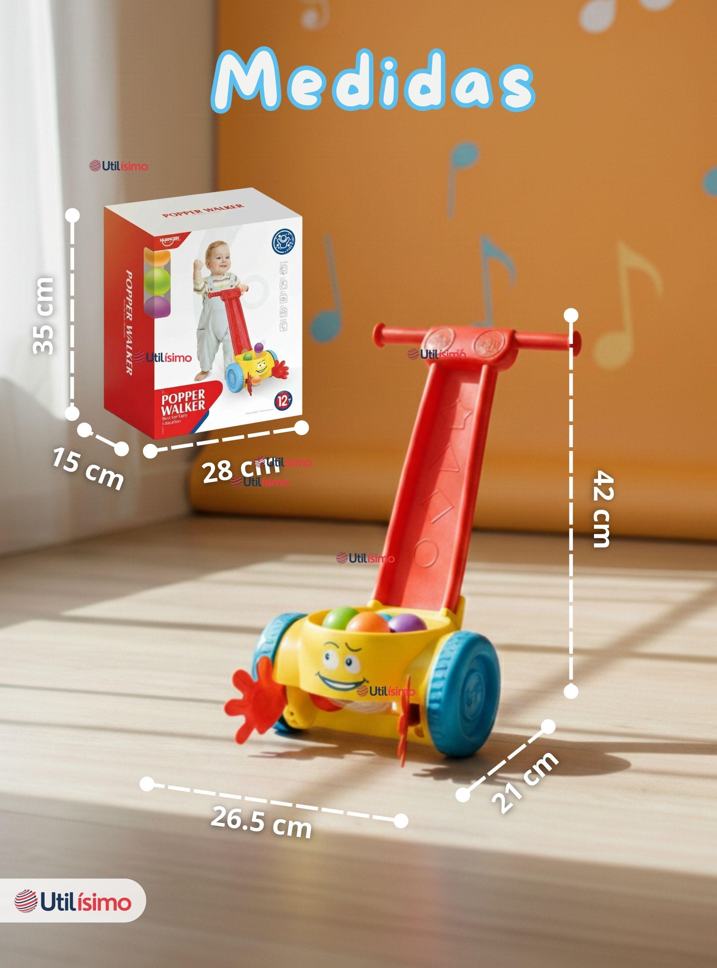 Andador Musical para Bebé Niña Niño Juguete Interactivo Popper Walker Caminador-5