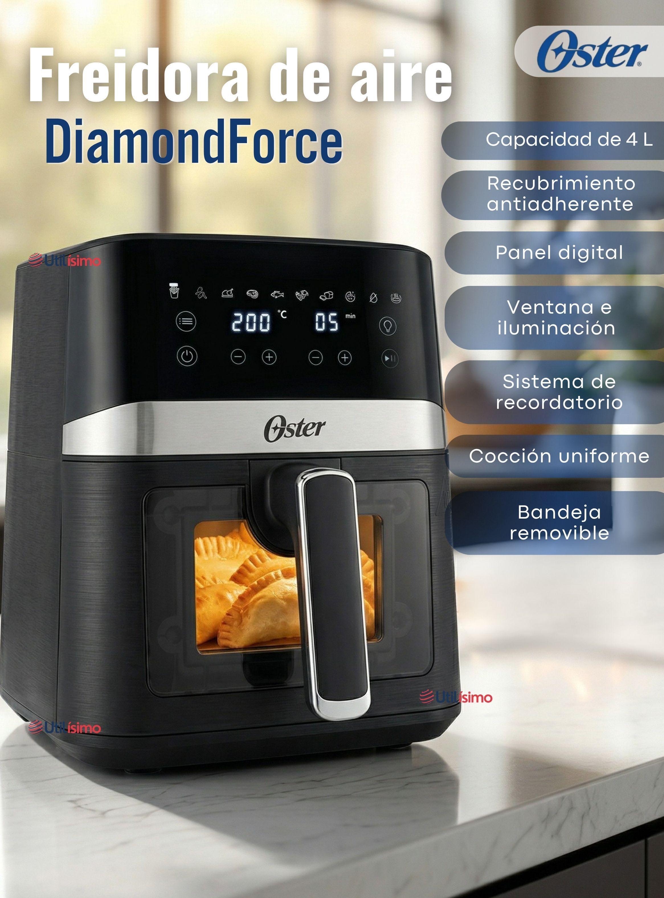 Freidora de aire digital Oster® con recubrimiento DiamondForce, 4L CKSTAF40WDDF 1300W-3