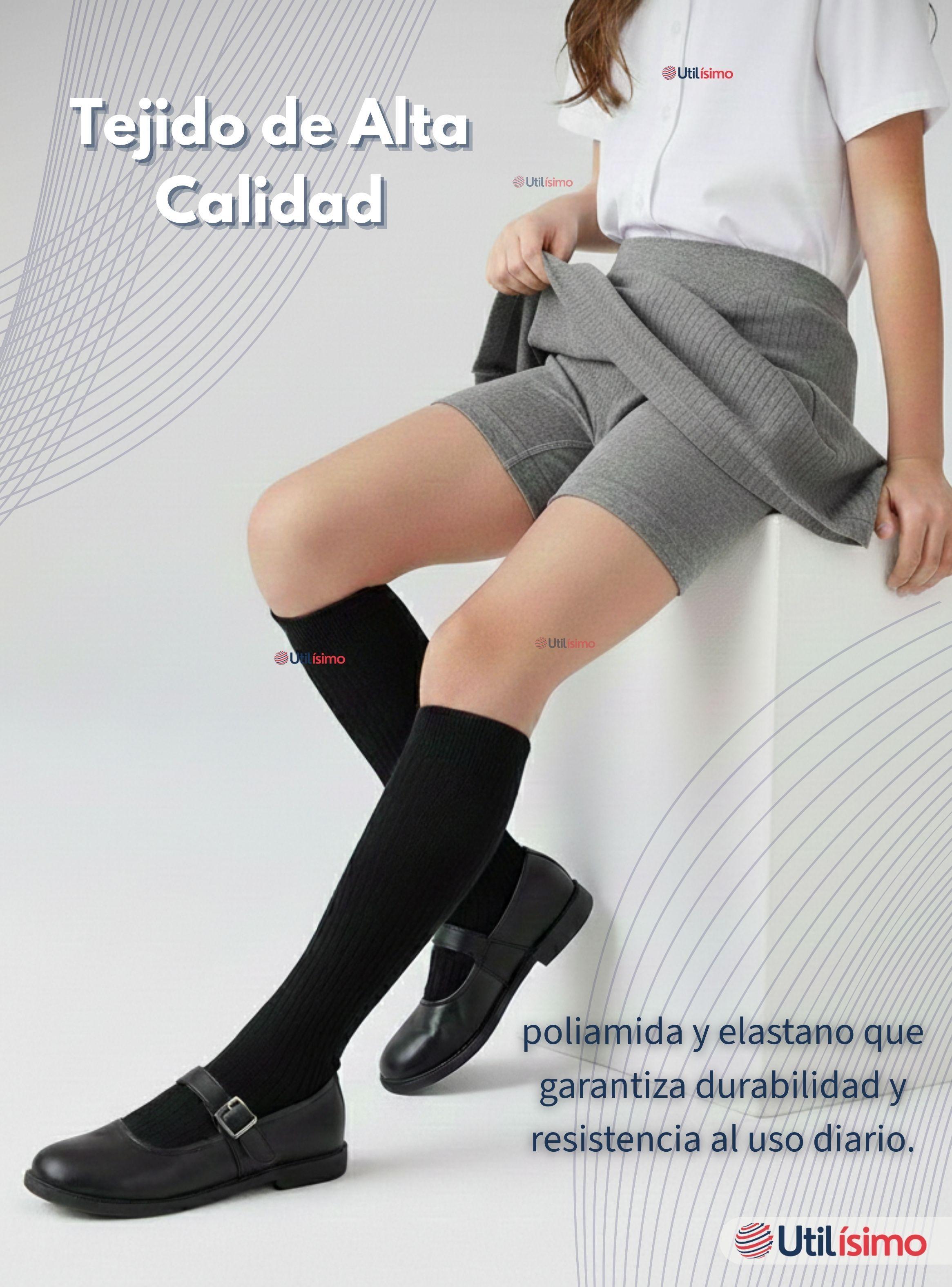 Pack 6 Calzas Cortas Escolar Pata Deportivas Niñas Juvenil Color Gris-6