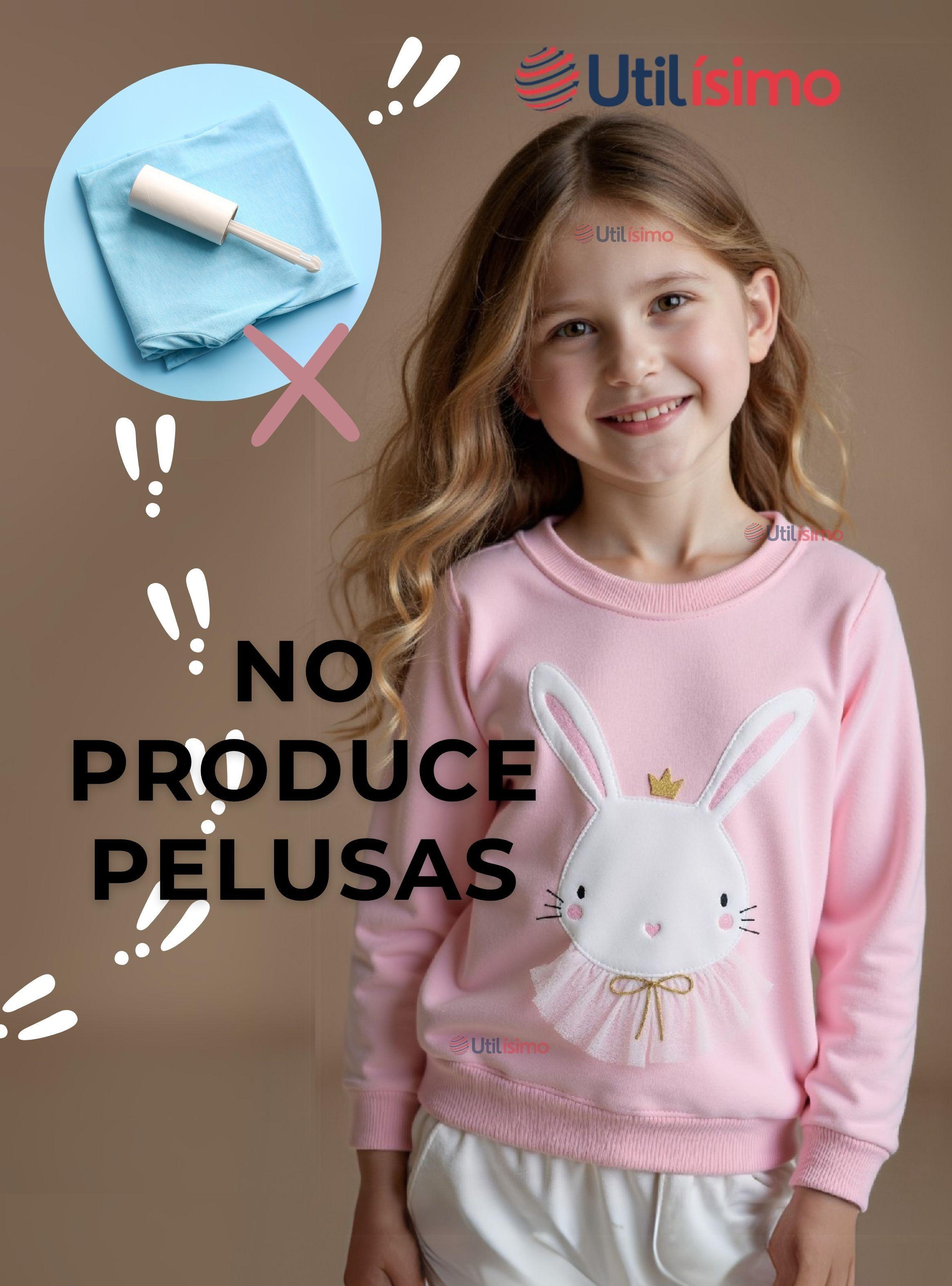 Polerón Algodón Cuello Redondo Niña Rosado Conejito-6