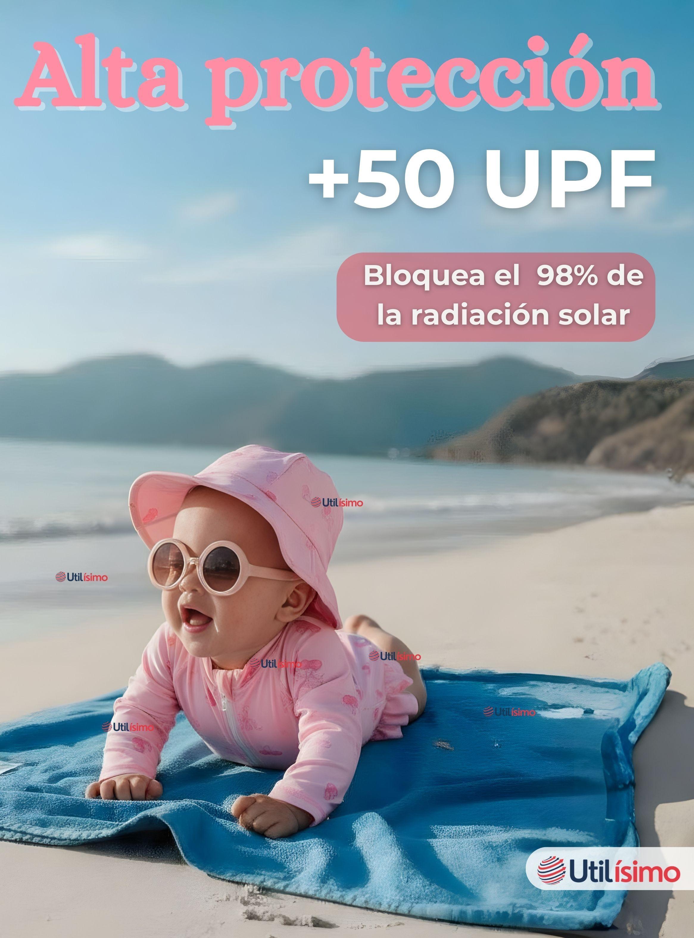 Traje de Baño Enterito Manga Larga Con Gorro 2 Piezas Niña de 9 a 36 Meses Rosado Cereza-2