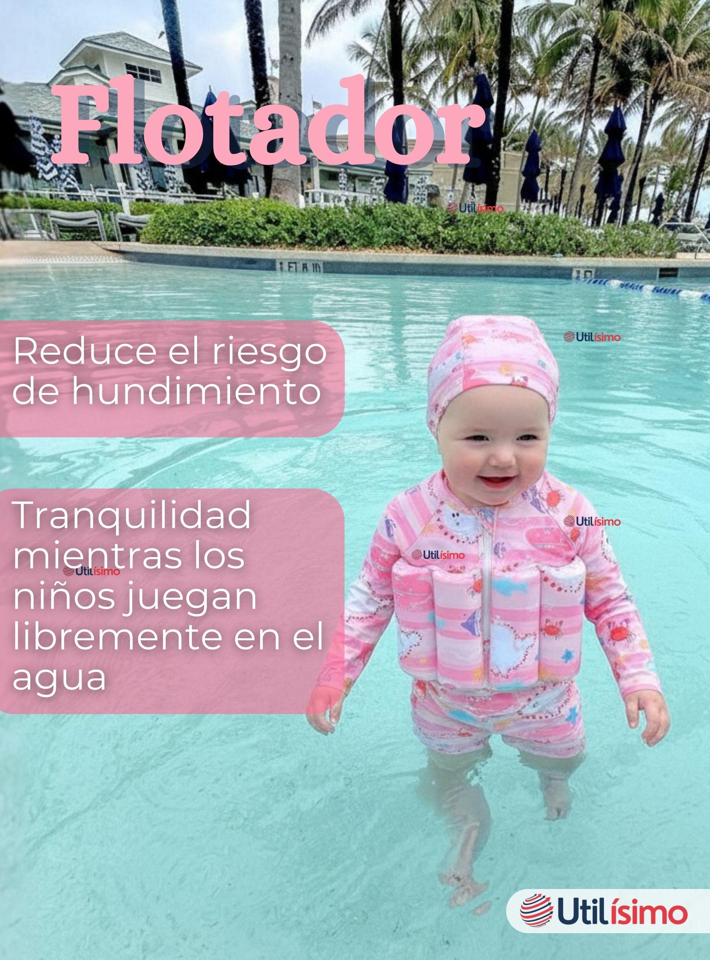 Traje de Baño Flotador Enterito Con Gorro 2 Piezas para Niña 9 a 36 Meses Marine Fantasy-3