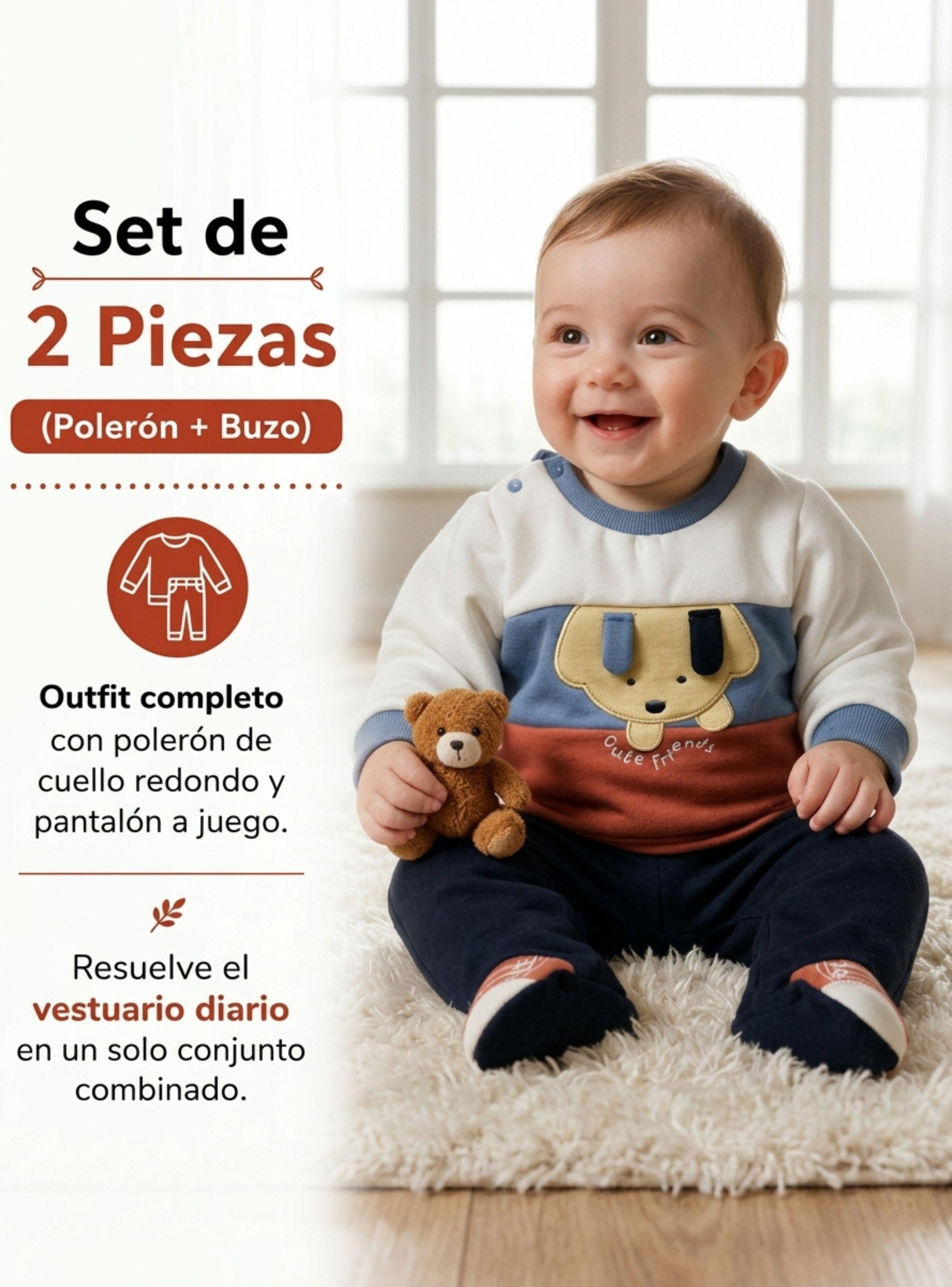 Conjunto 2 Piezas 100% de Algodón Tedmimak Niño Cute Baby-7