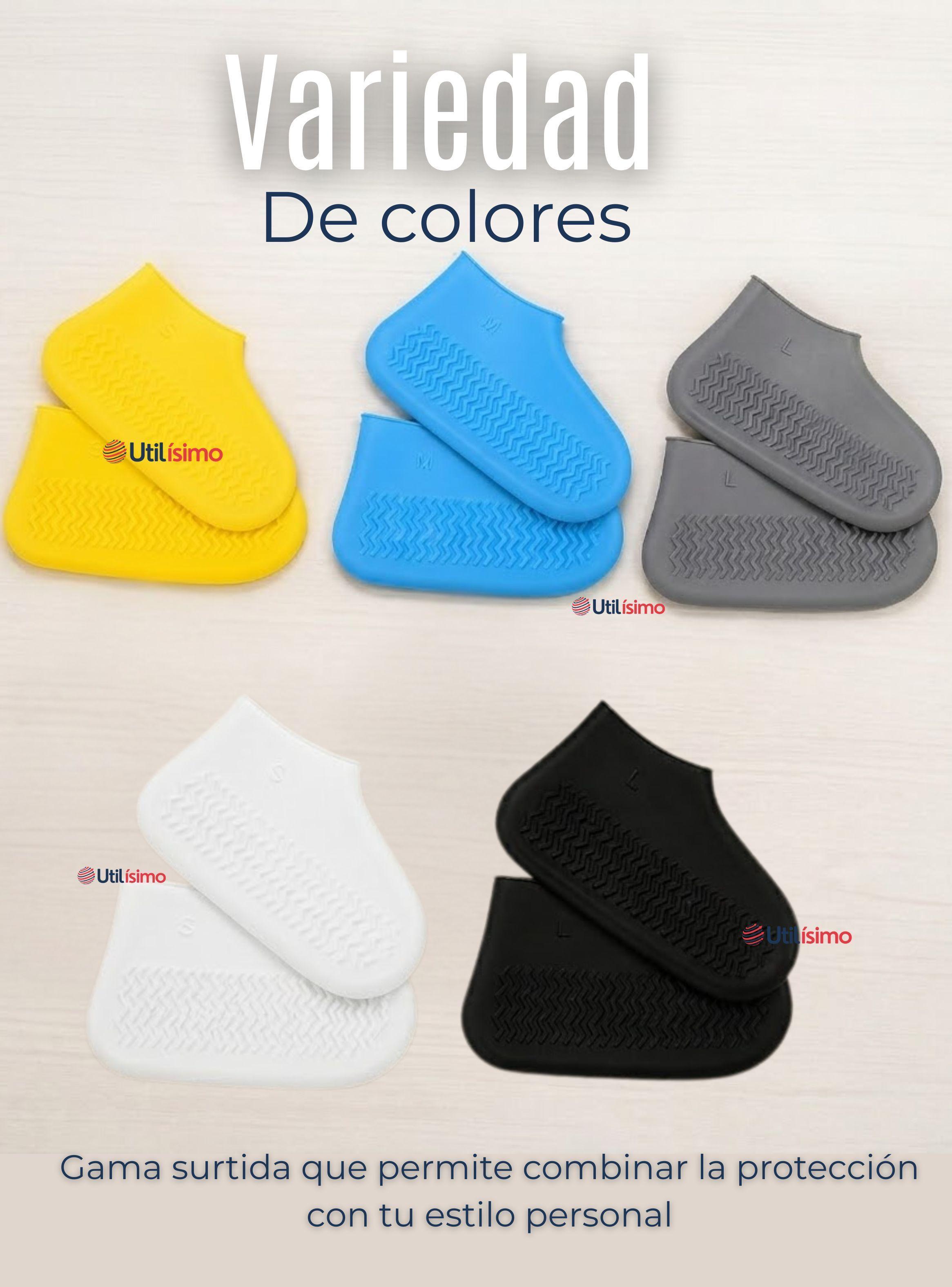 Pack 3 Pares Fundas Cubre Zapatos Hombre Impermeable Silicona Antideslizante Surtidas-7