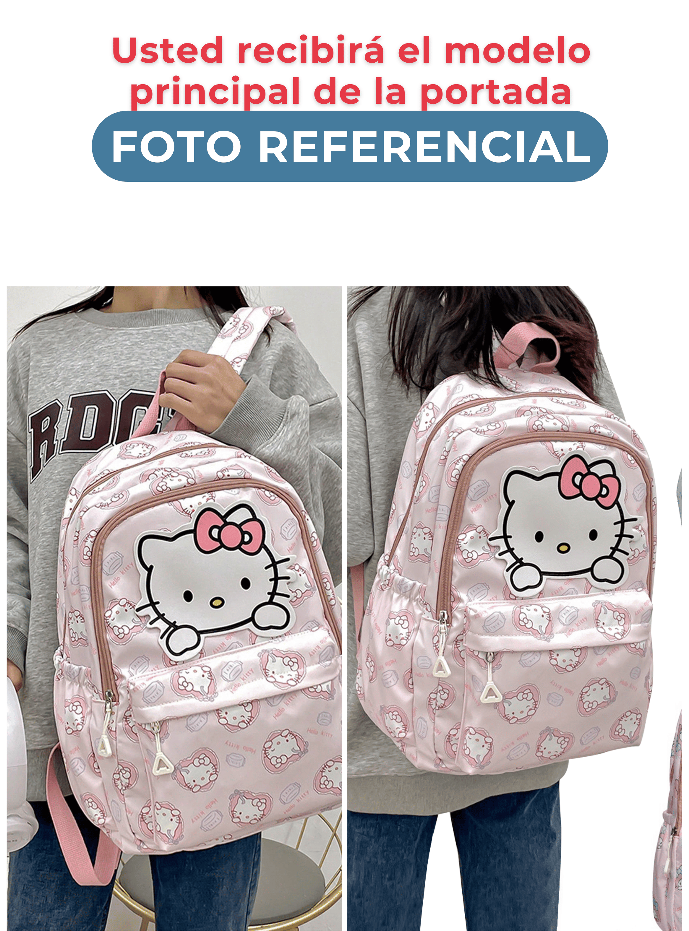 Mochila Sanrio Anime 43cm Juvenil y Escolar Pochacoo-2