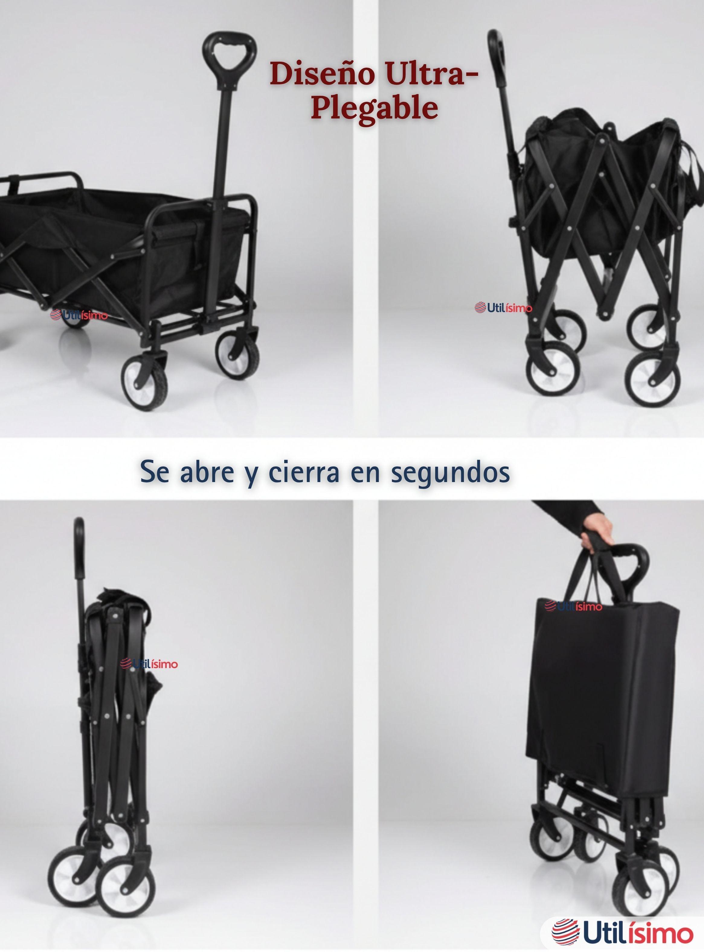 Carrito Compras Plegable Organizador Ideal Para Camping Capacidad 100Kg-2