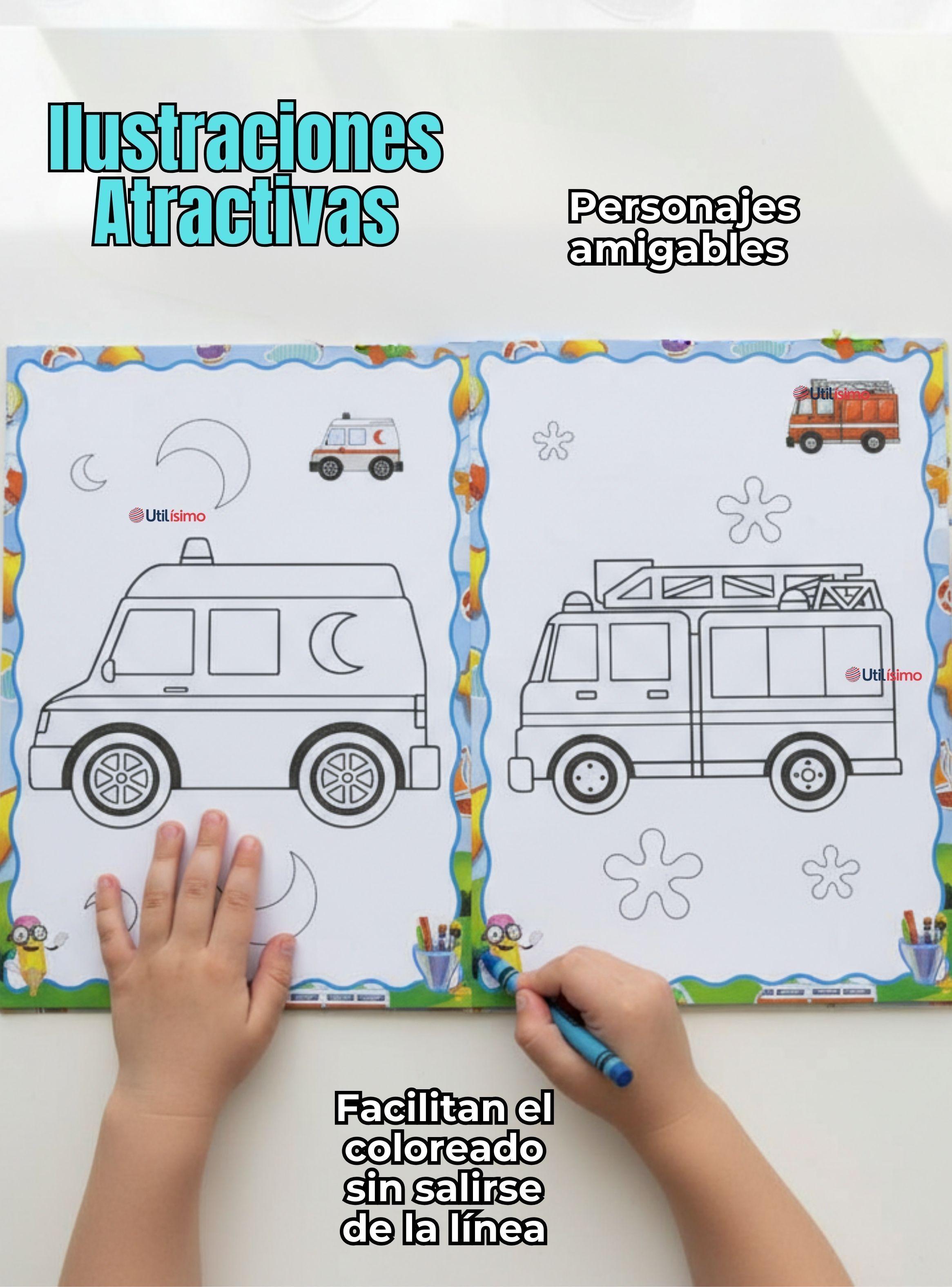 Libro Para Colorear Pintar Educativo para Niños en Diseños Surtidos-5