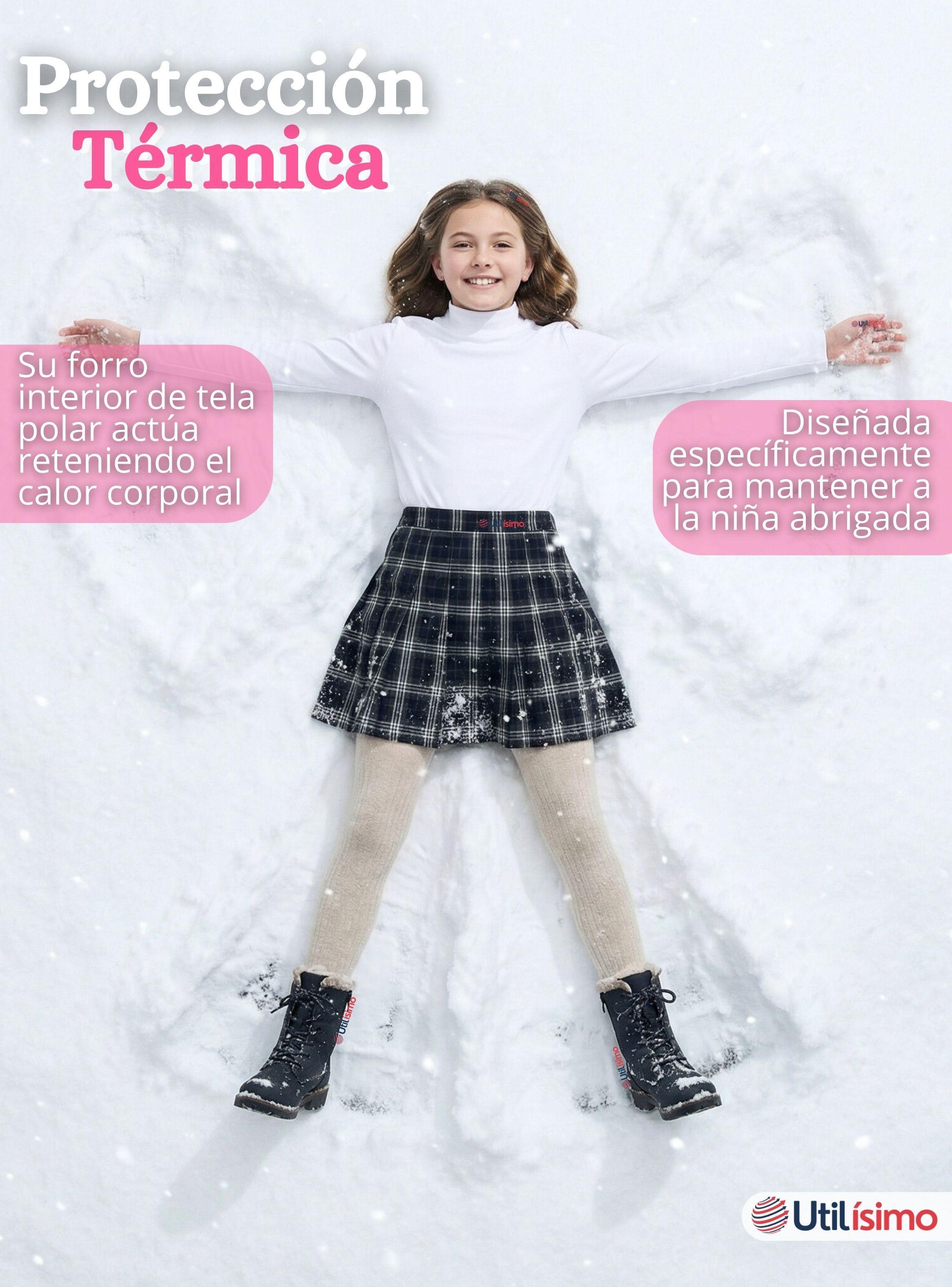 Polera Camiseta Polar Blanca Primera Capa Cuello Beatle Mangas Largas Niñas-6