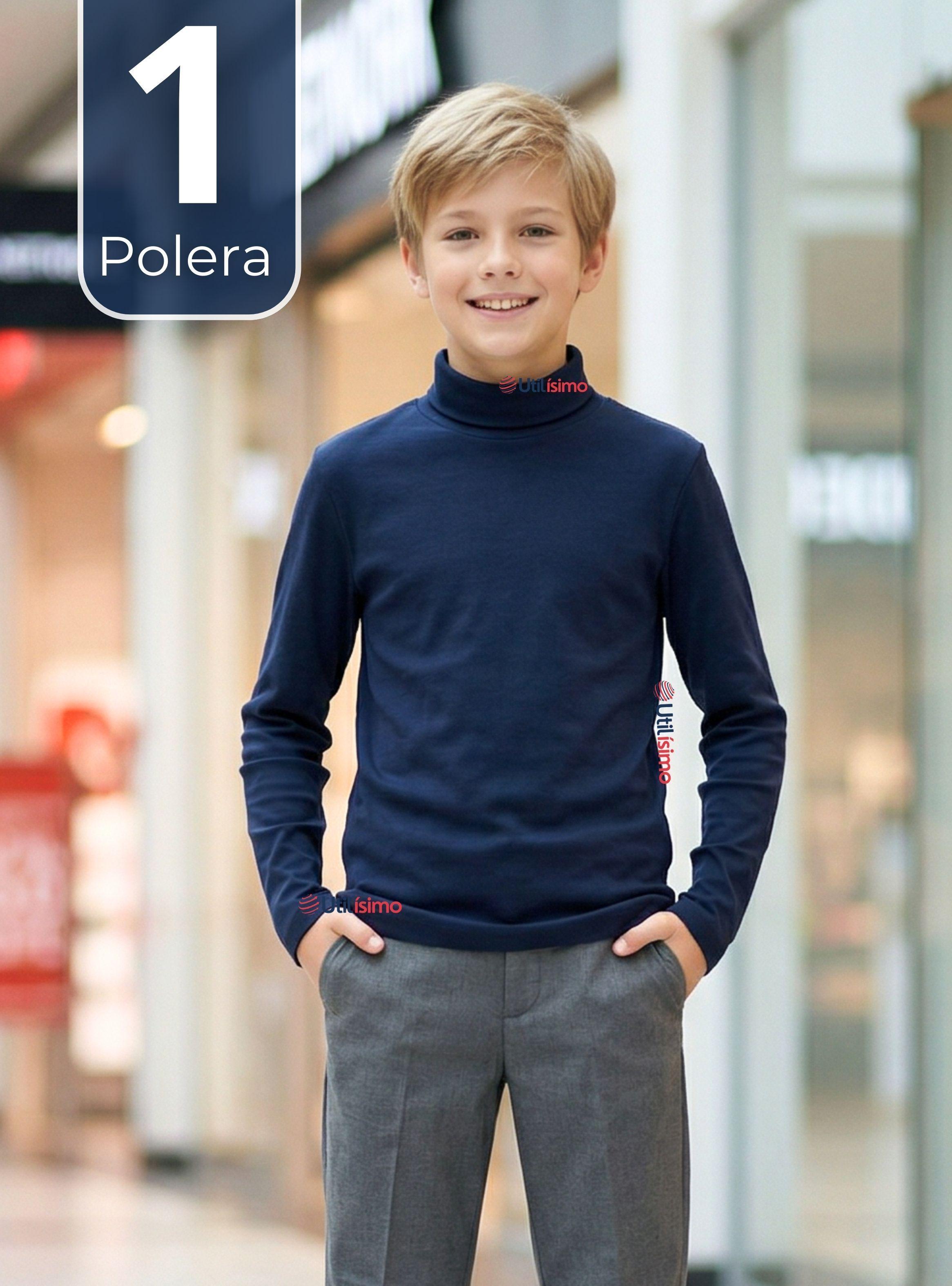 Polera Camiseta Polar Primera Capa Beatle Manga Larga de Colores Surtido Niños-0