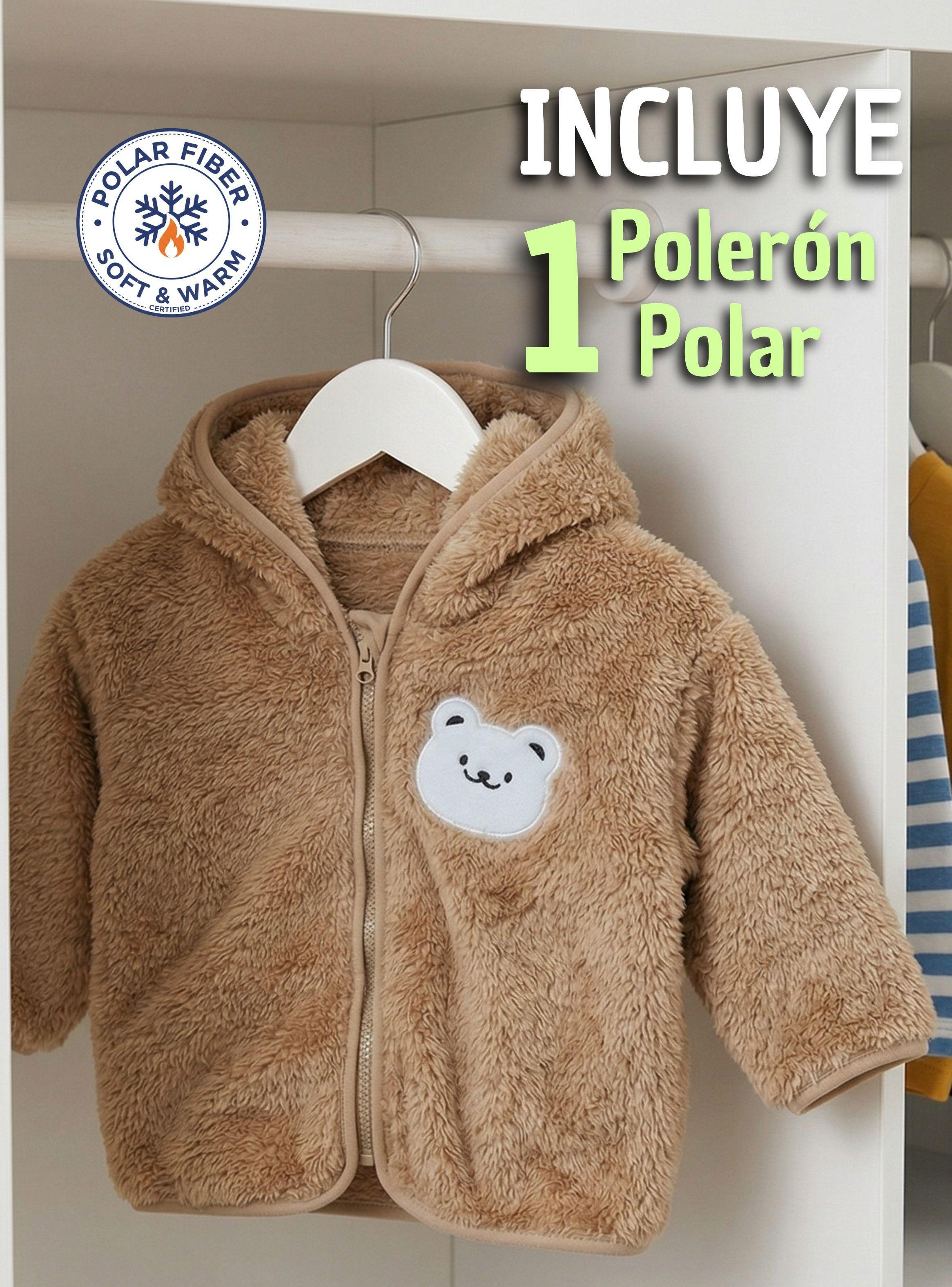 Chaqueta Polerón Con Capucha Forro Polar Bebe Niño Abrigo Invierno Brown Bear-1