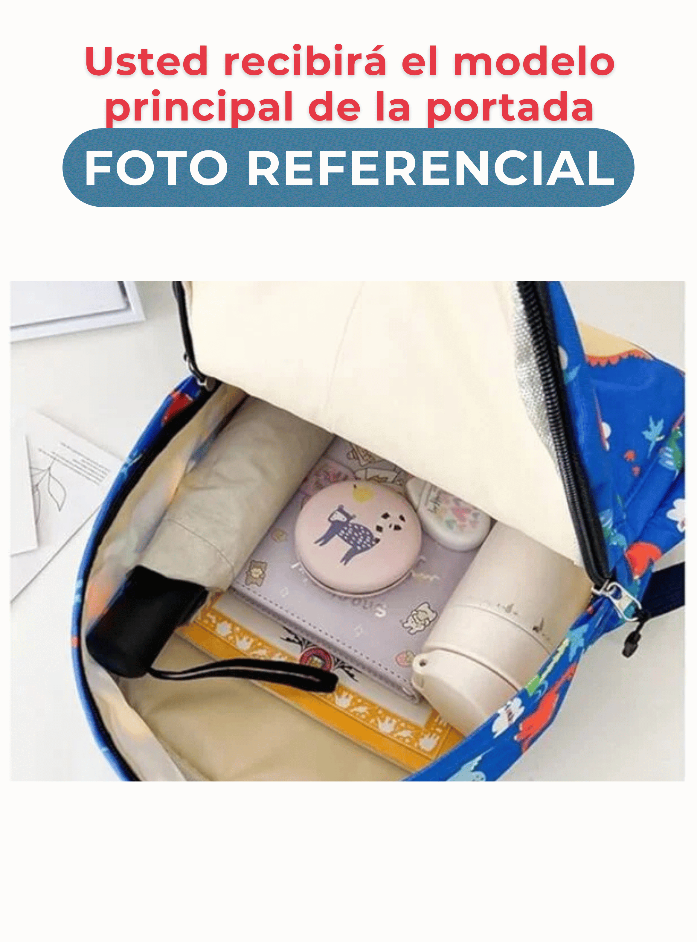 Mochila Infantil 2 a 4 años Jardín Escuela 30cm Niño Niña Navy Blue Dinosaurs-3