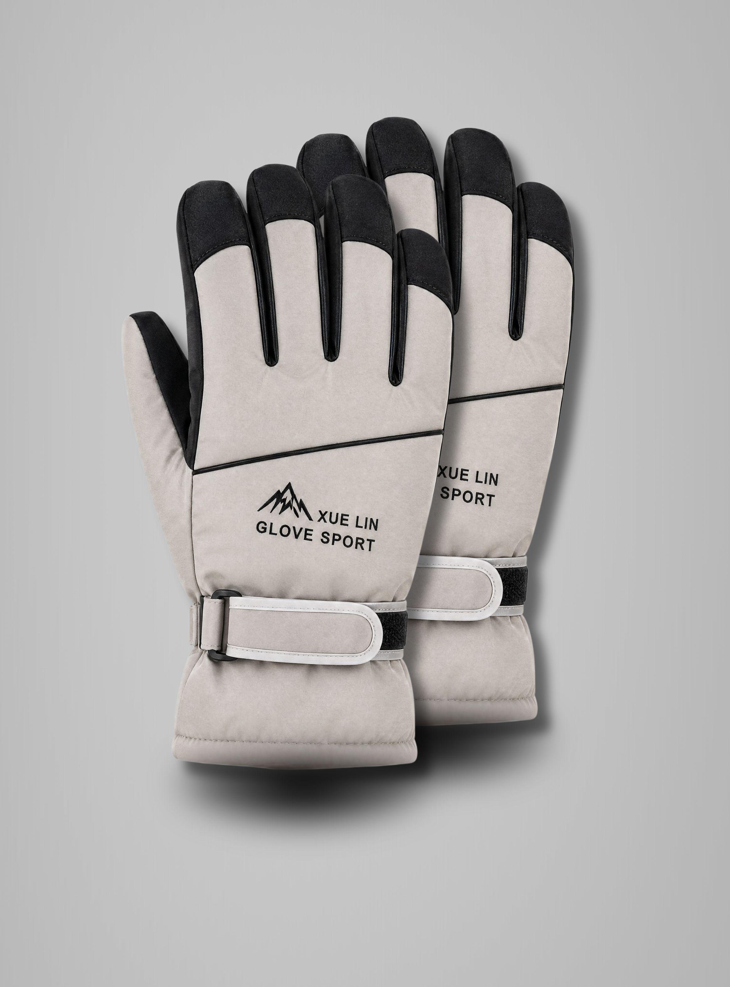 Guantes Para Moto Impermeablesde Touchscreen Antideslizantes Gris Térmicos-0