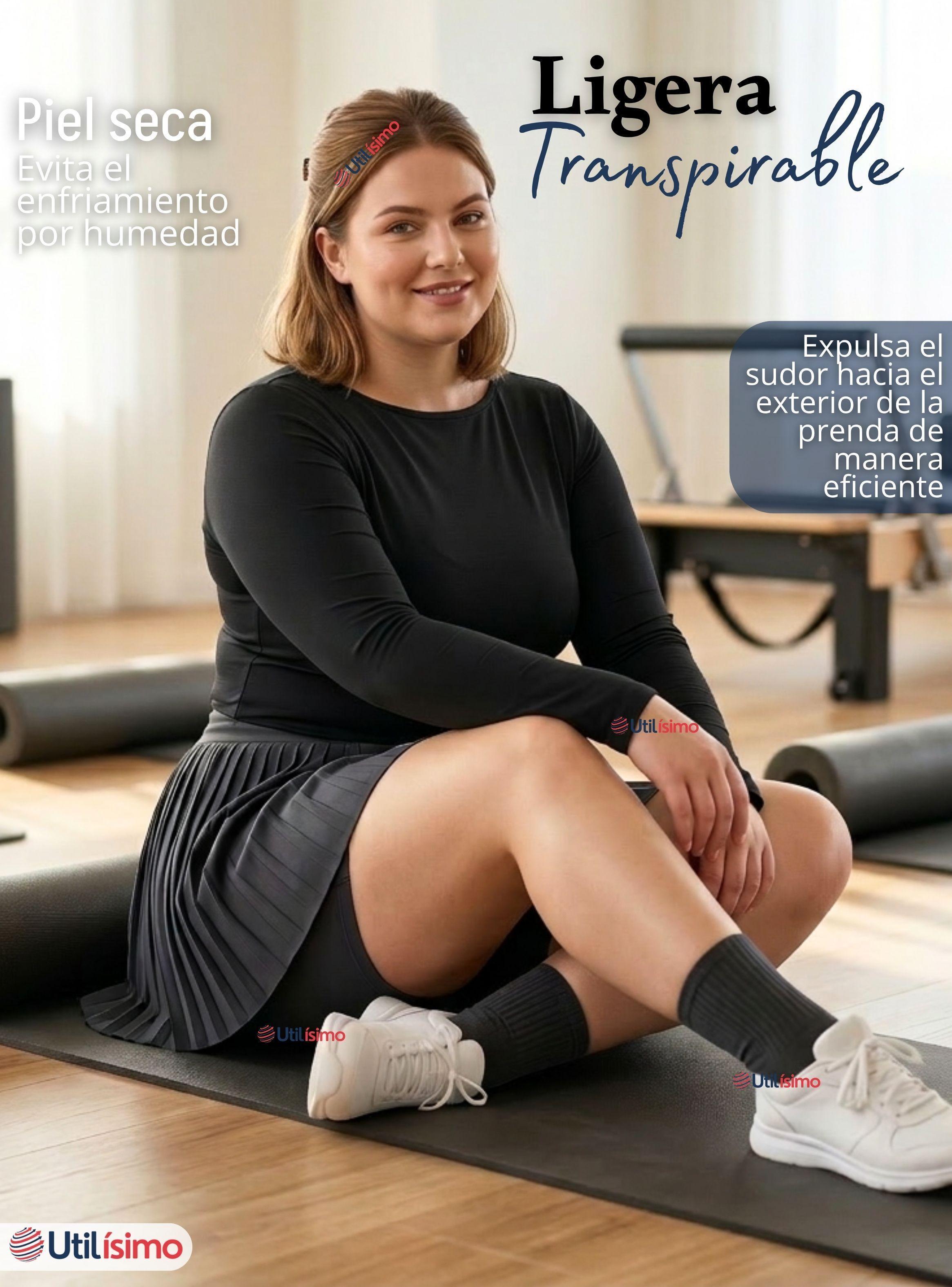 Pack 6 Camisetas Poleras Polar Primera Capa Manga Larga de Colores Surtidos Mujer-5