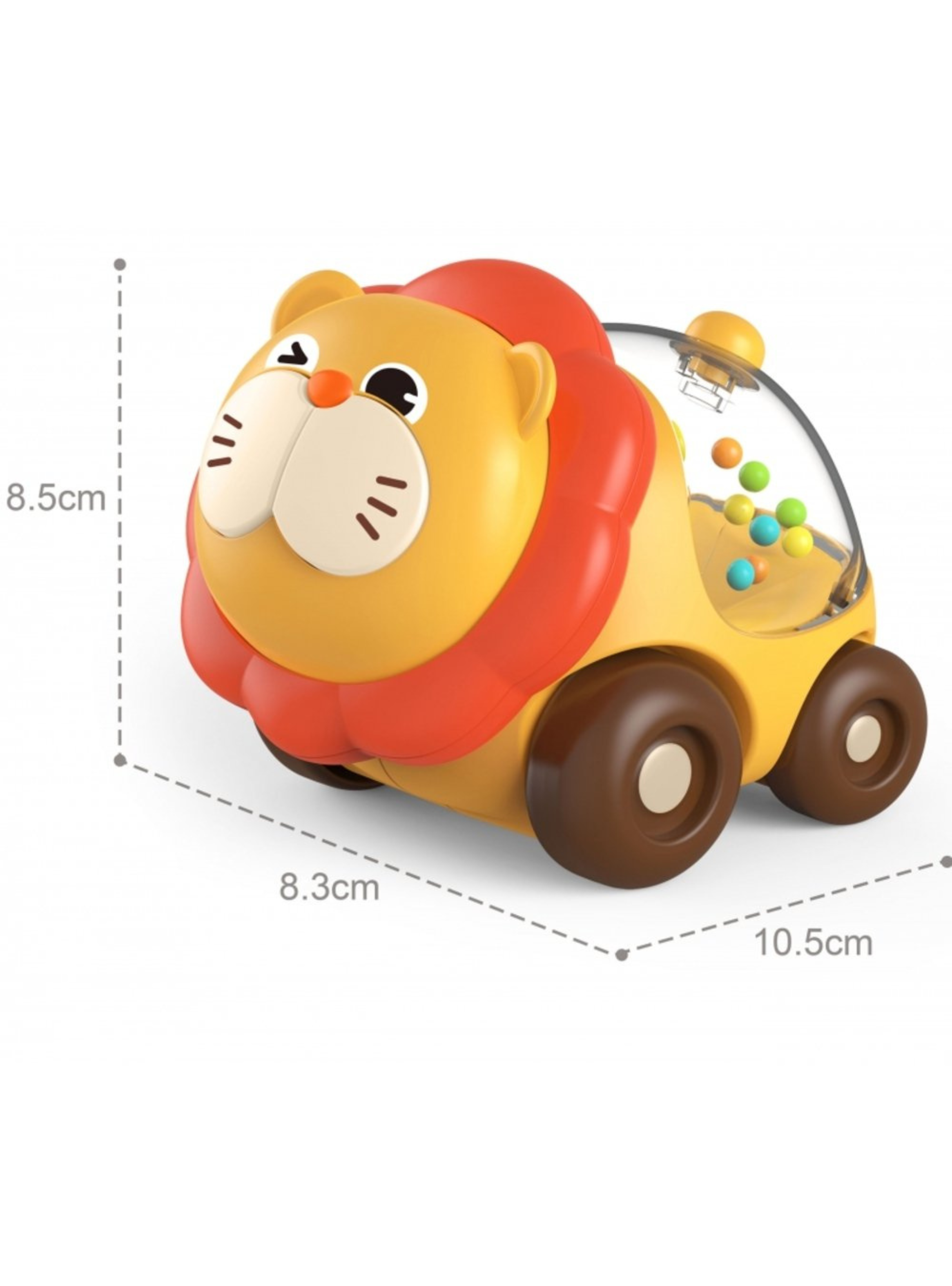 Autos Sonajero Juguete Animales infantiles Niños Diseño León Amistoso-2