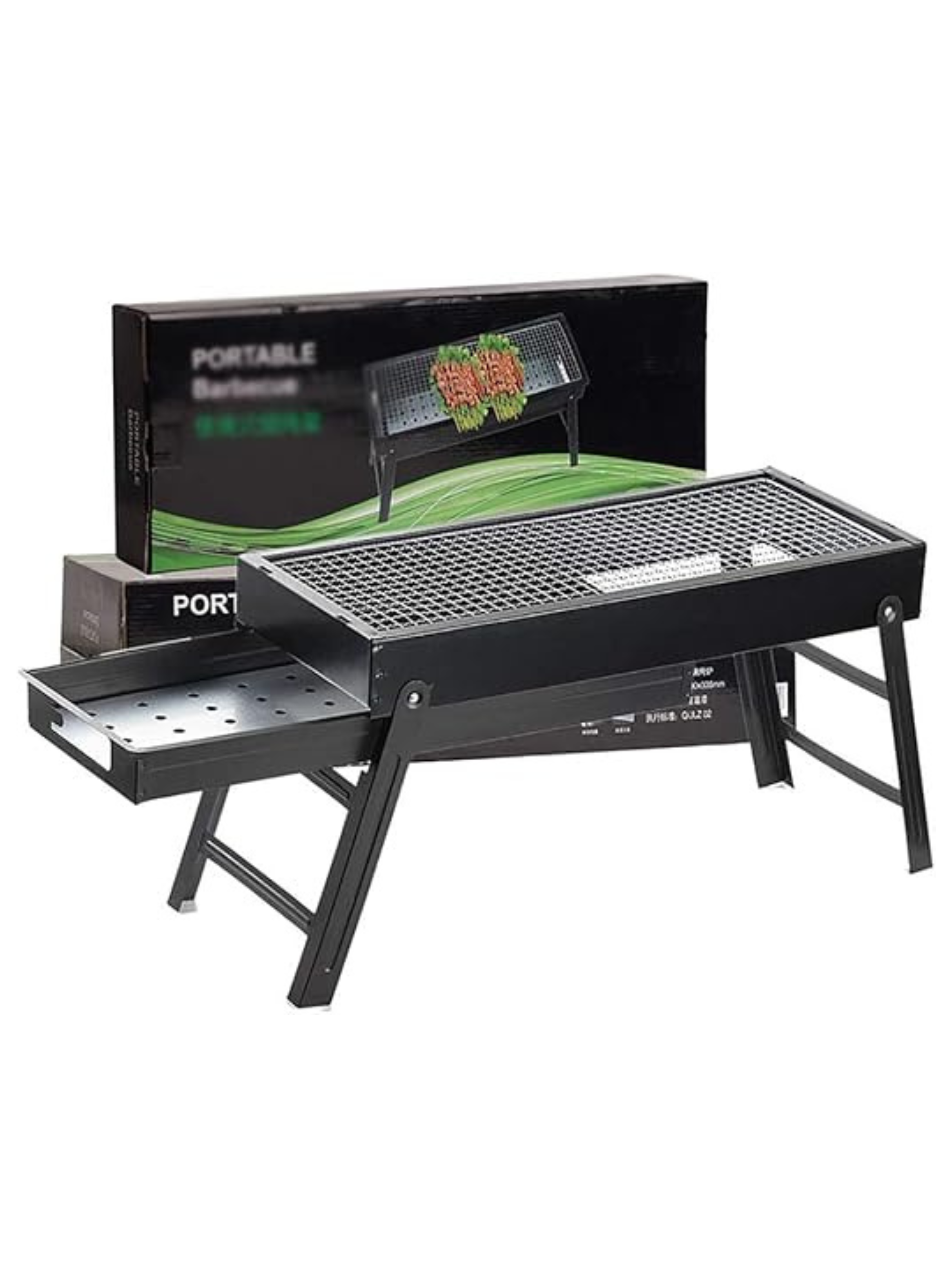 Parrilla a Carbón Plegable Barbacoa BBQ Asados Portátil-4