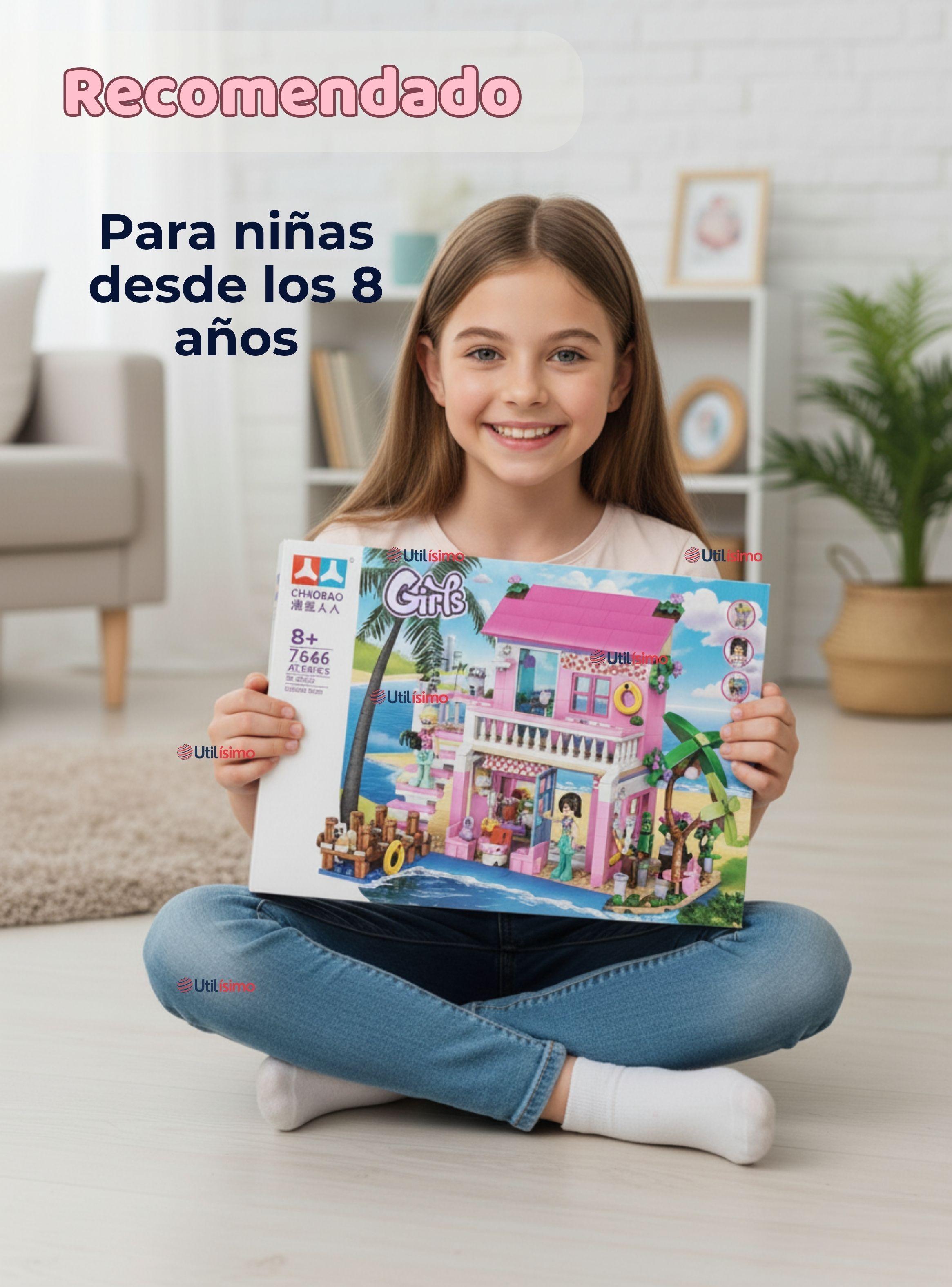 Set De Bloques Didácticos Juguete para Niña Casa de Muñecas 474 Piezas-4