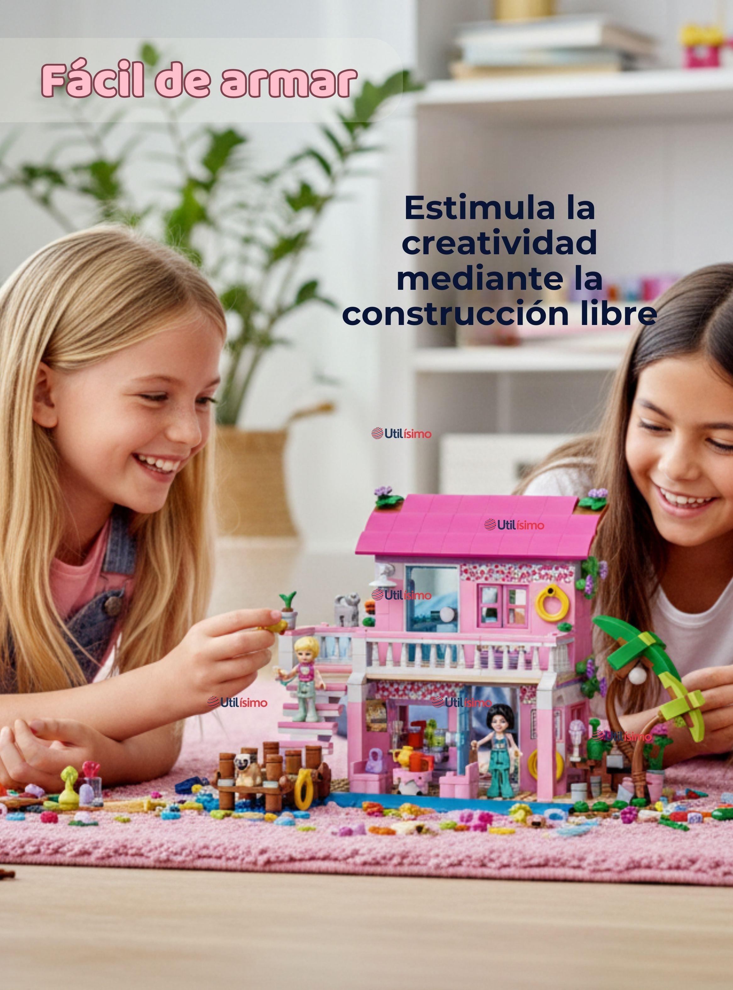 Set De Bloques Didácticos Juguete para Niña Casa de Muñecas 474 Piezas-5