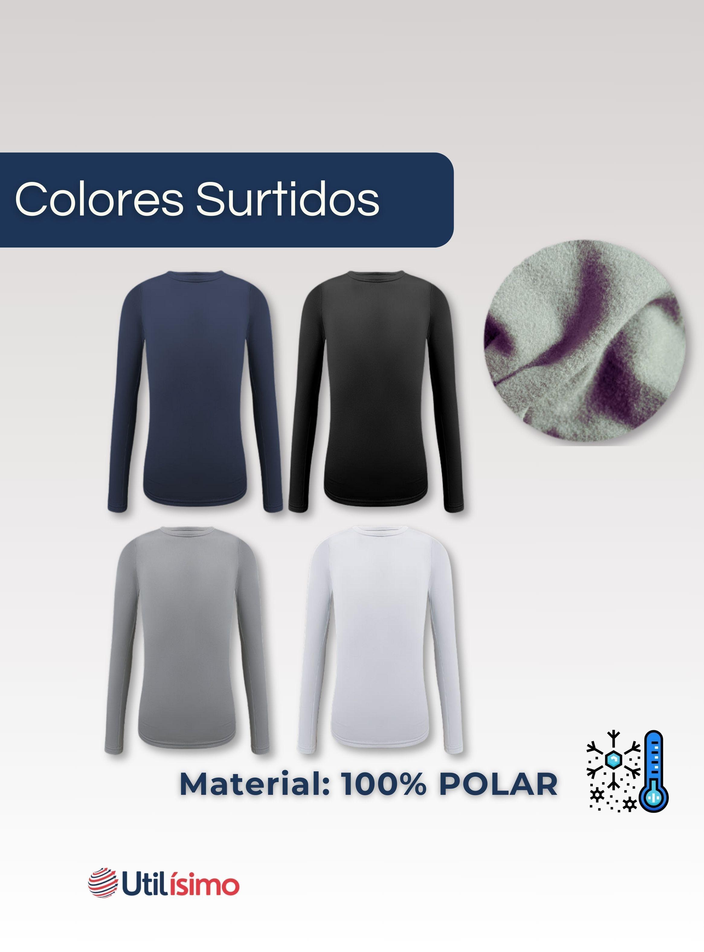 Pack 3 Camisetas Poleras Polar Niño Primera Capa-2
