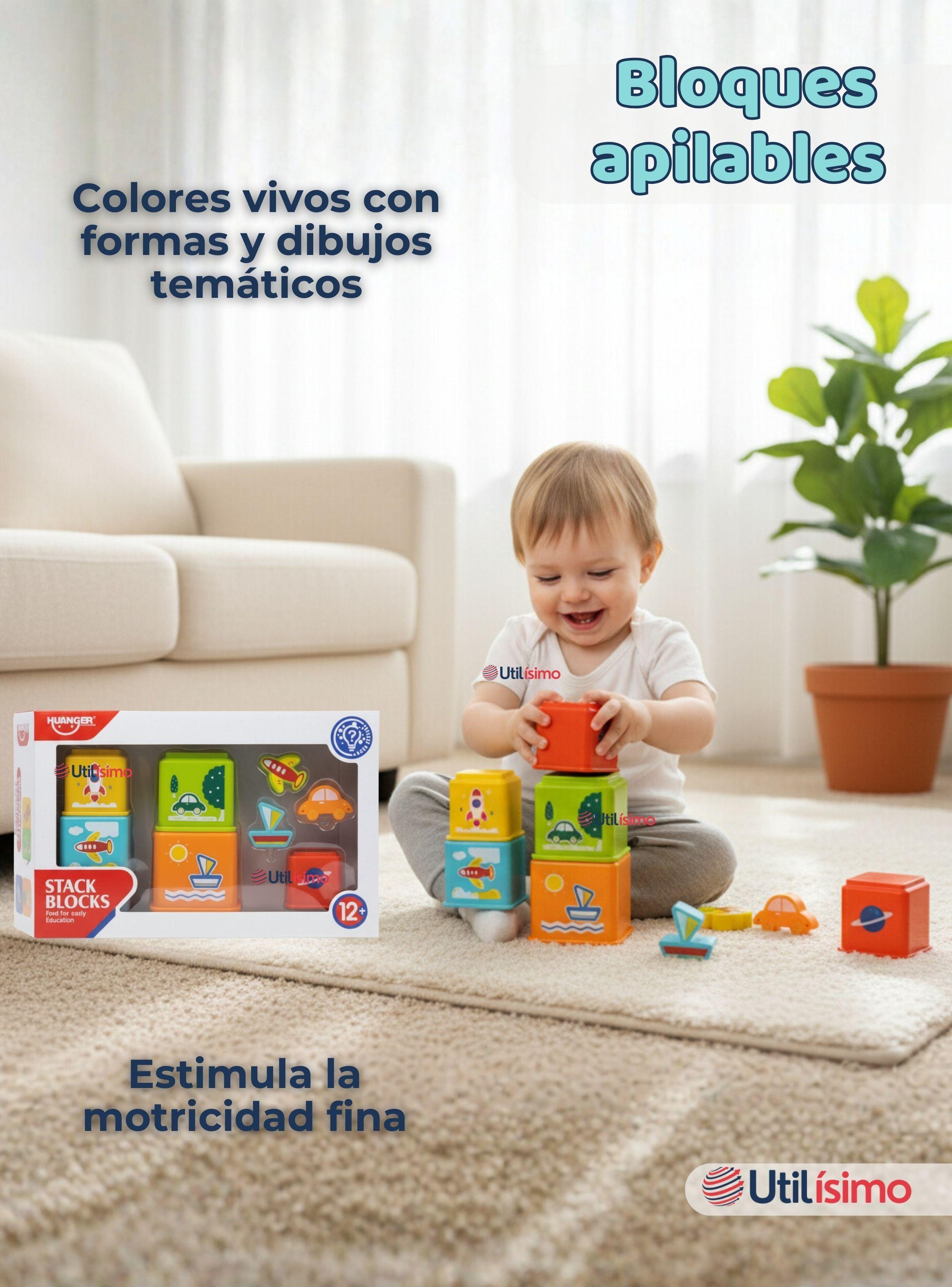 Juego Didáctico Bebé Encaje Apilable Torre Con Figuras para Niña o Niño-7