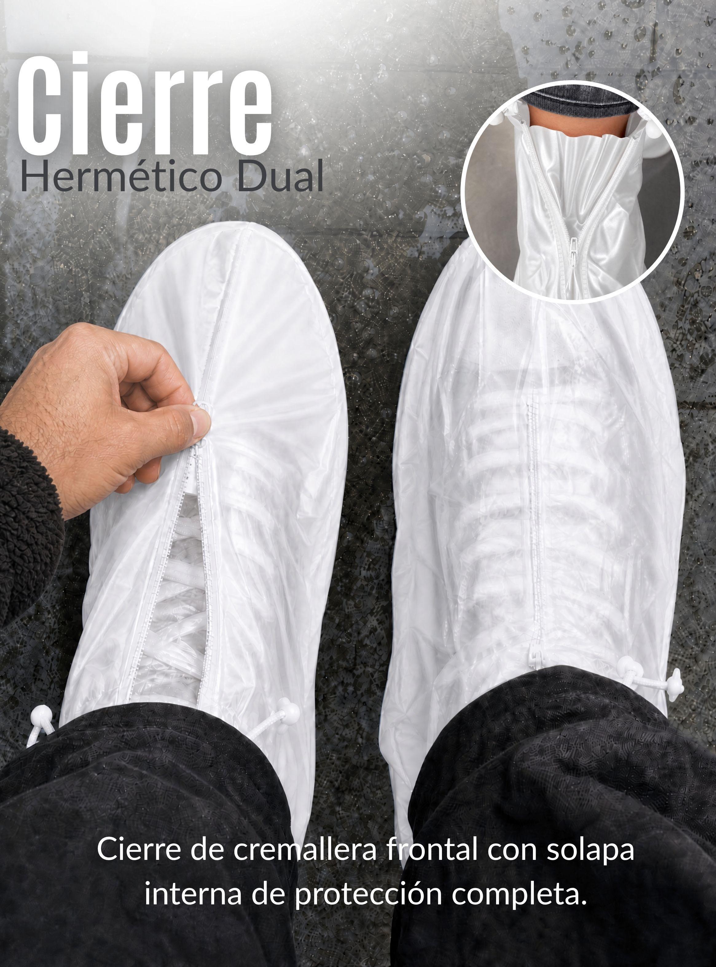 Fundas Cubre Calzado Impermeables Aislante de Lluvia 1 Par Blanco Mujer-7