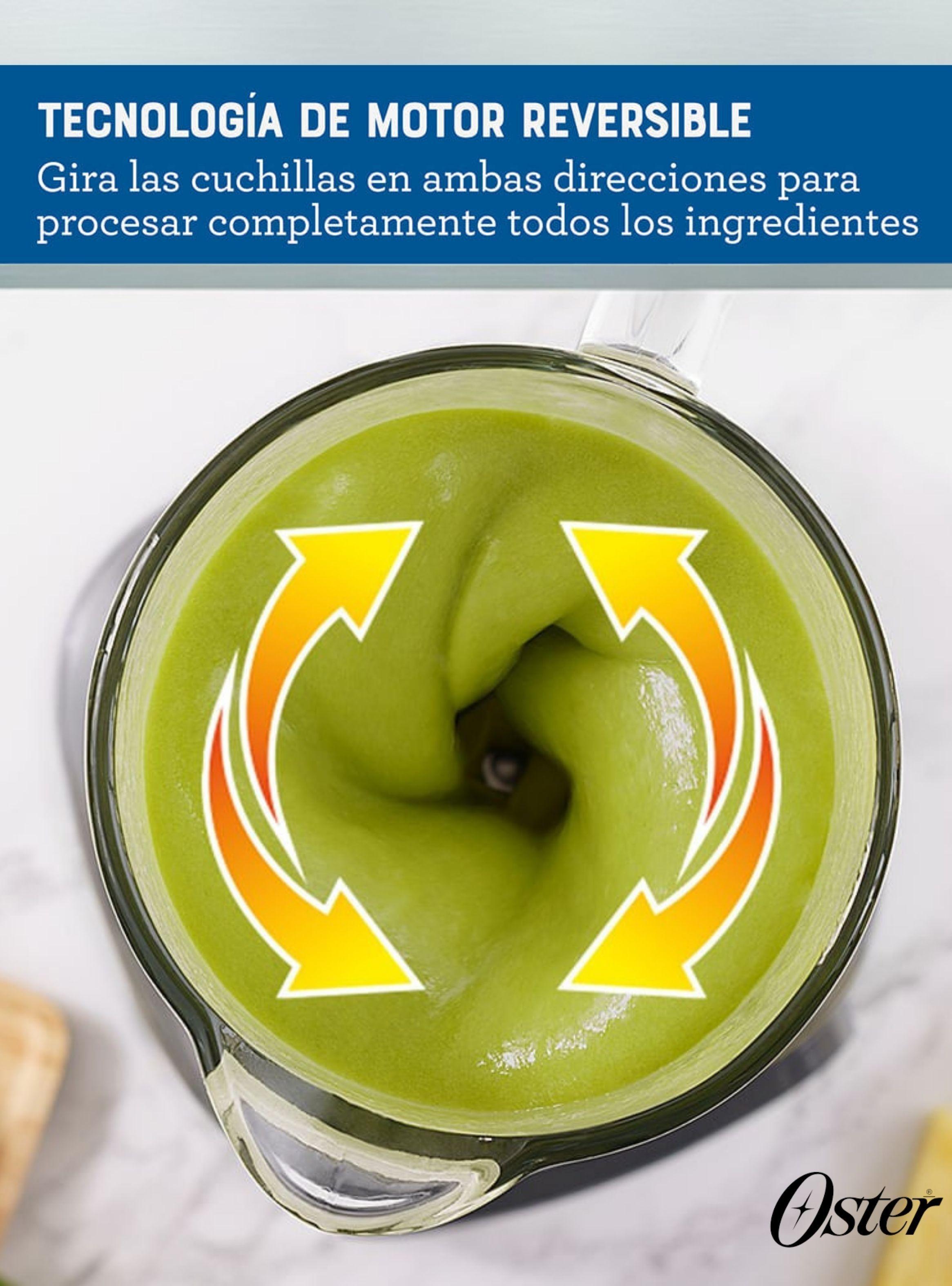 Licuadora Oster® programas automáticos con tecnología reversible, pantalla táctil y vaso BLend-N-Go -4