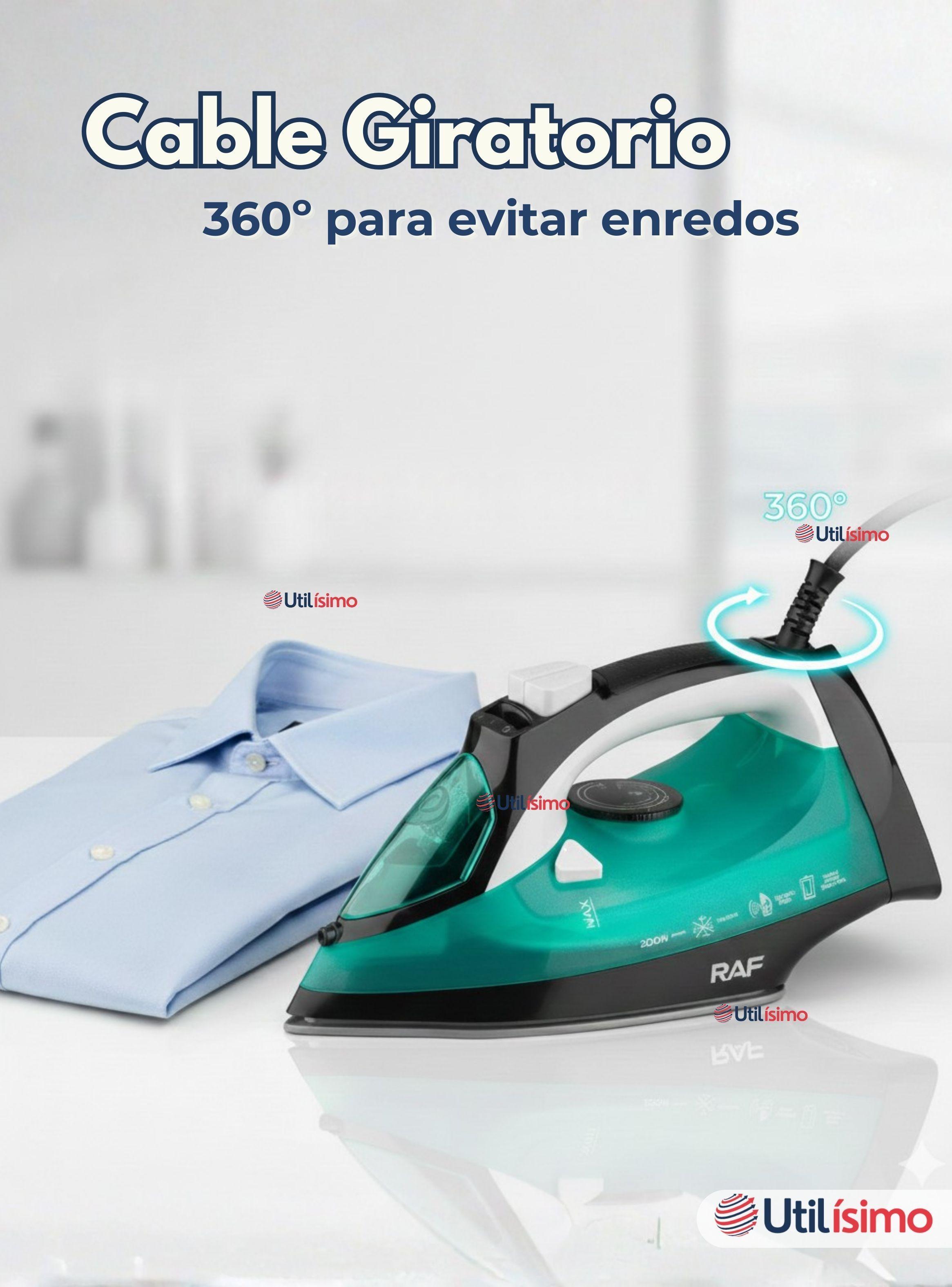 Plancha A Vapor Base de Ceramica RAF 2200W de Potencia-5