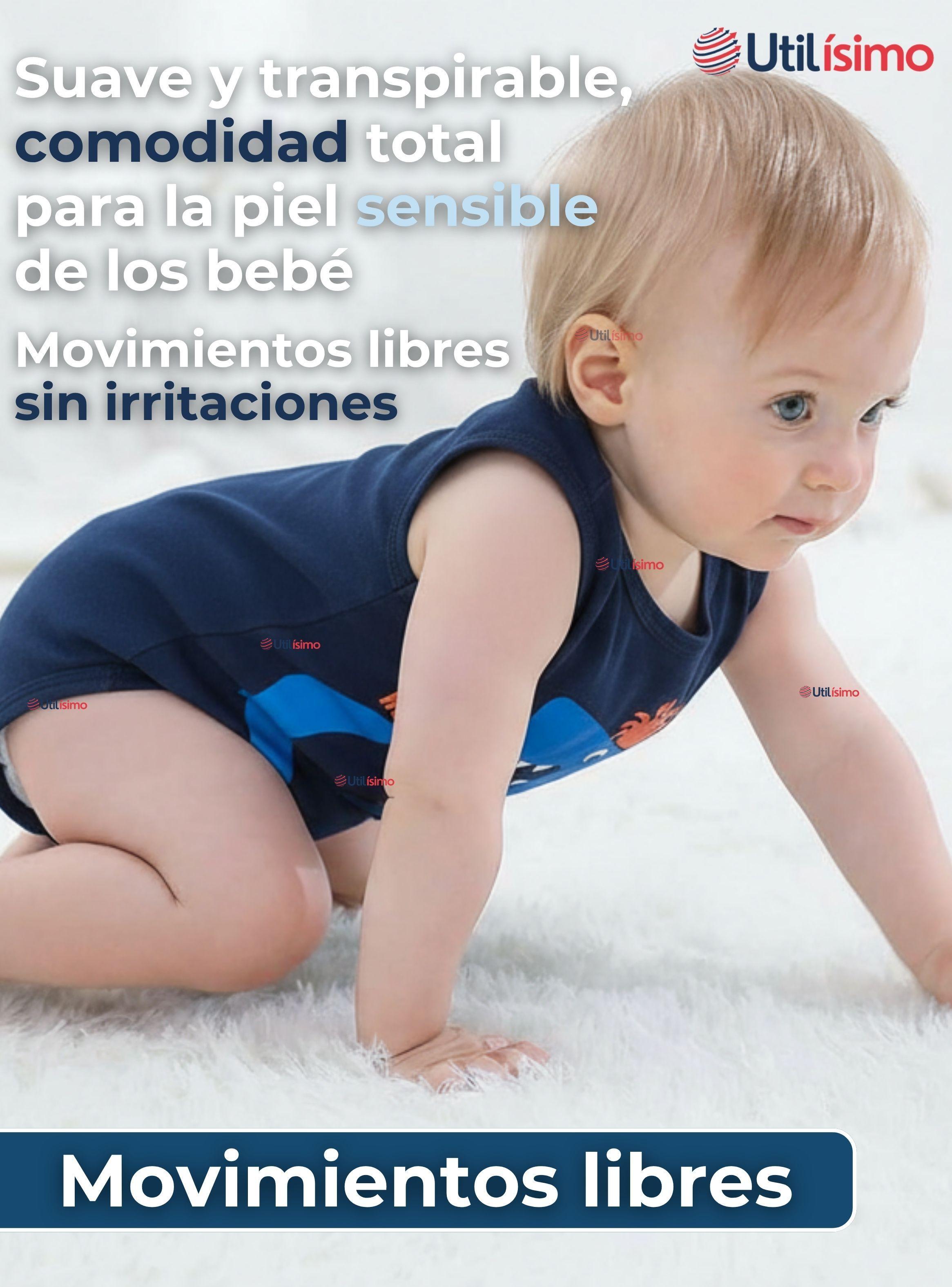 Pack 5 Bodys Niños Sin Manga Tedmimak 100% Algodón Baby shark-4