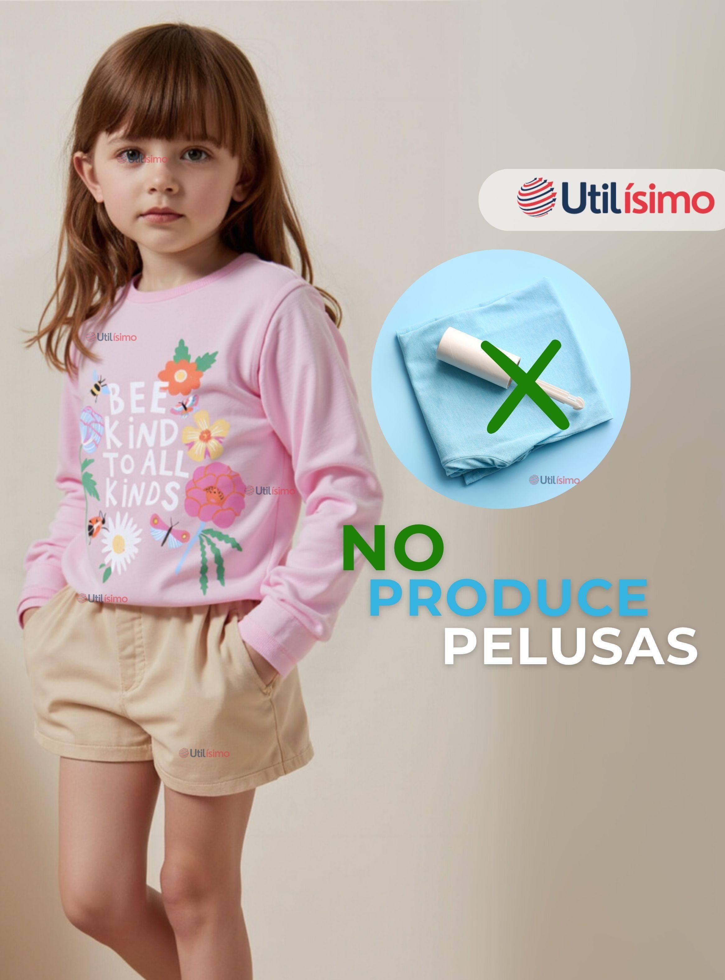 Polera Algodón Manga Larga Niñas Camiseta Flores Rosado-7