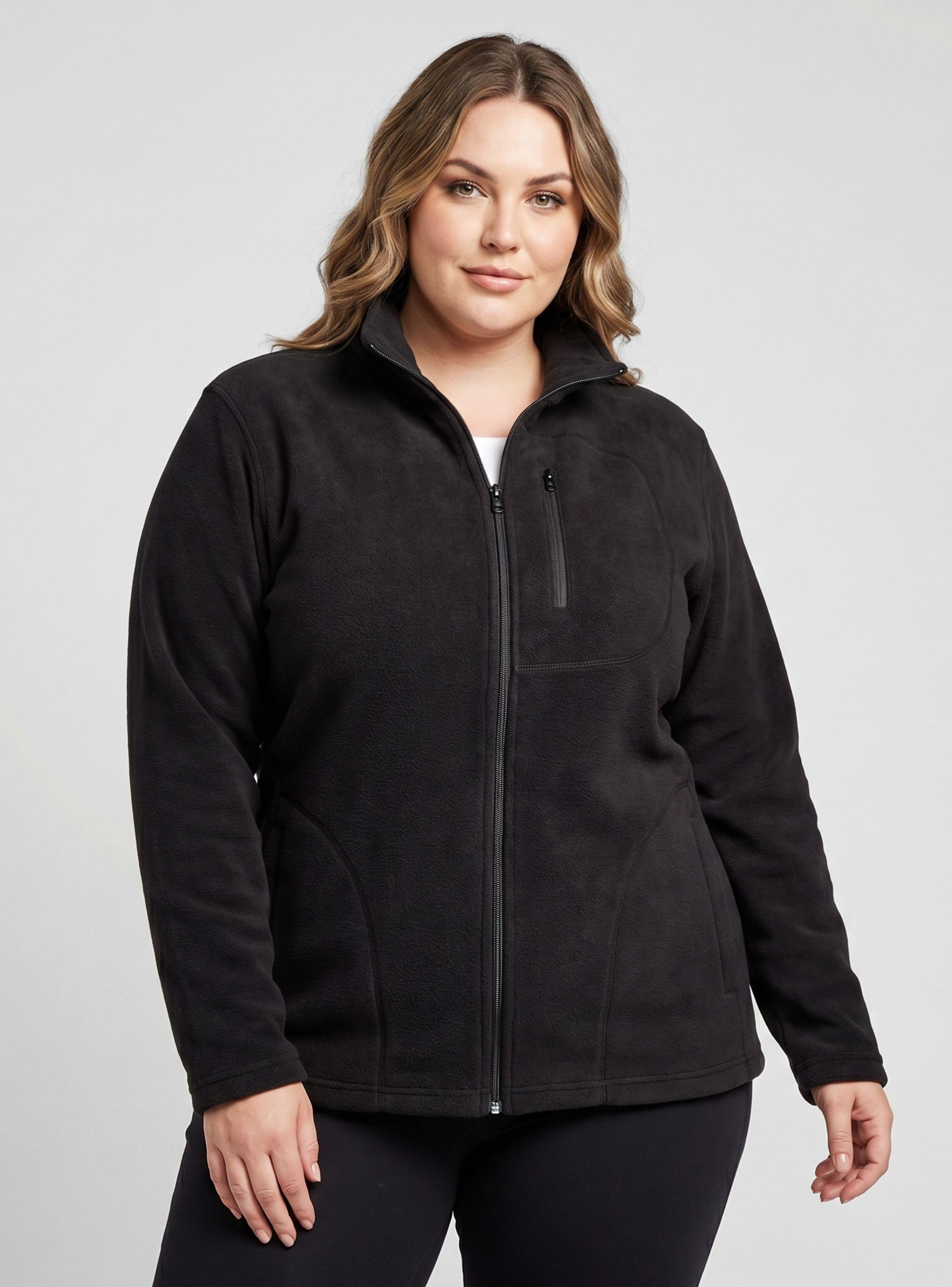 Polerón Térmico Micropolar Cuello Alto de Mujer Negro Invierno-0