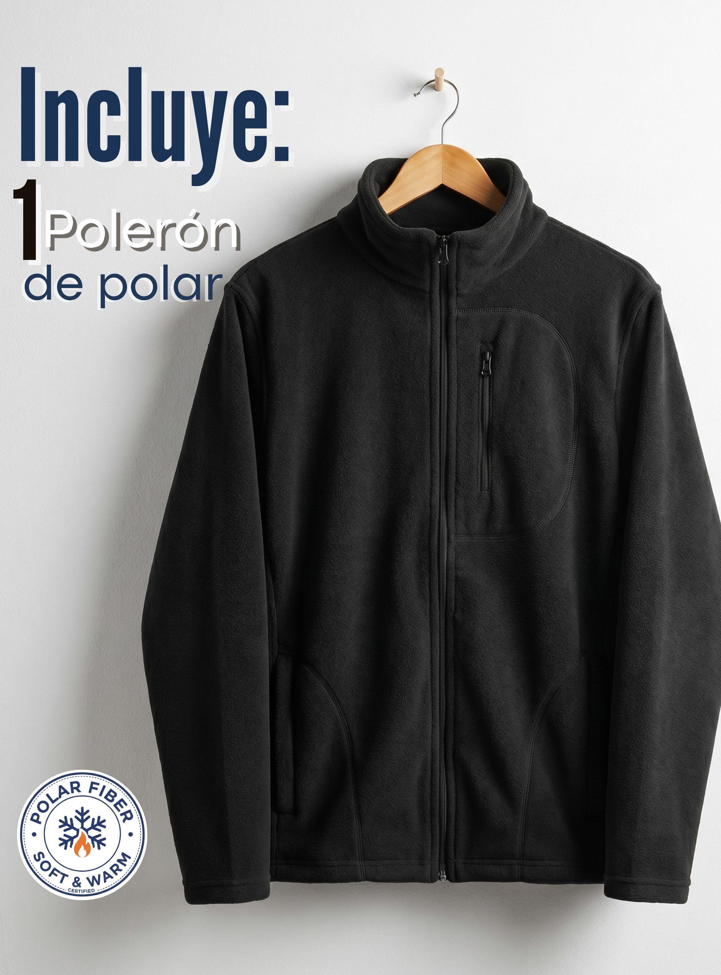 Polerón Térmico Micropolar Cuello Alto de Mujer Negro Invierno-2