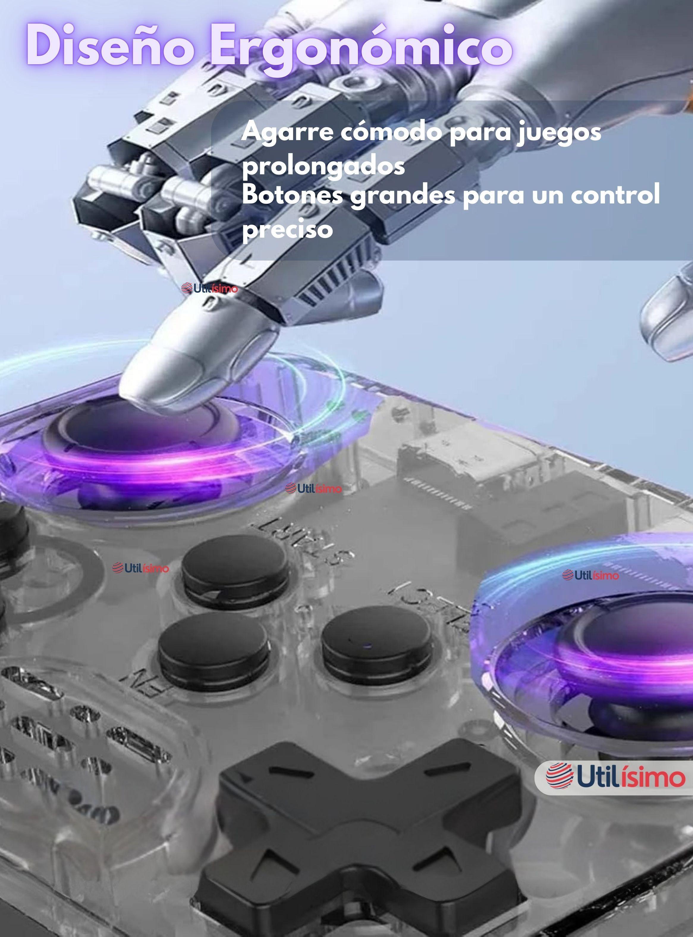 Pantalla IPS Consola Retro Gaming Portátil R36s 64GB Recargable USB-5