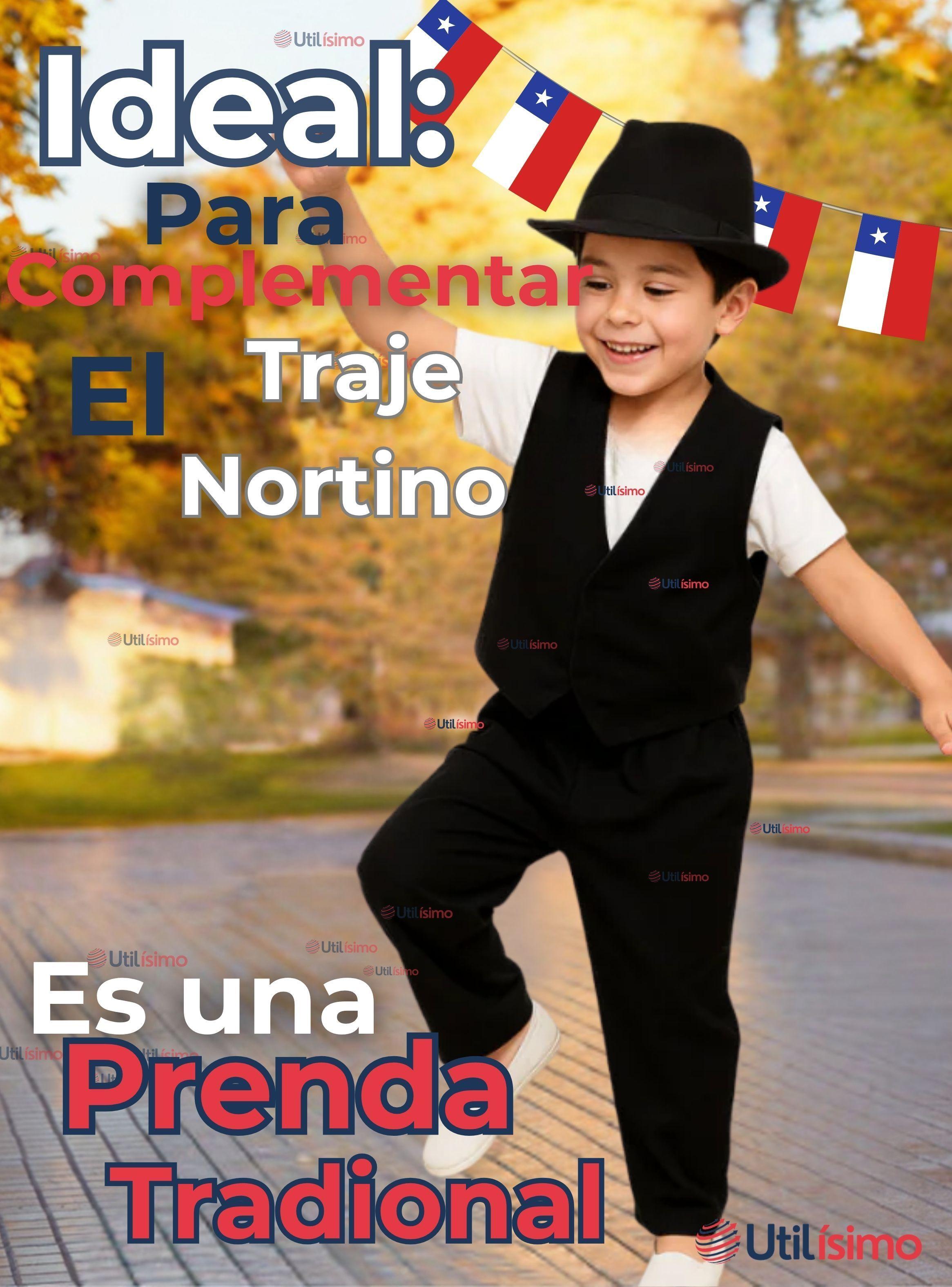 Chaleco Bolero Nortino Niños Fiestas Patrias Negro-3