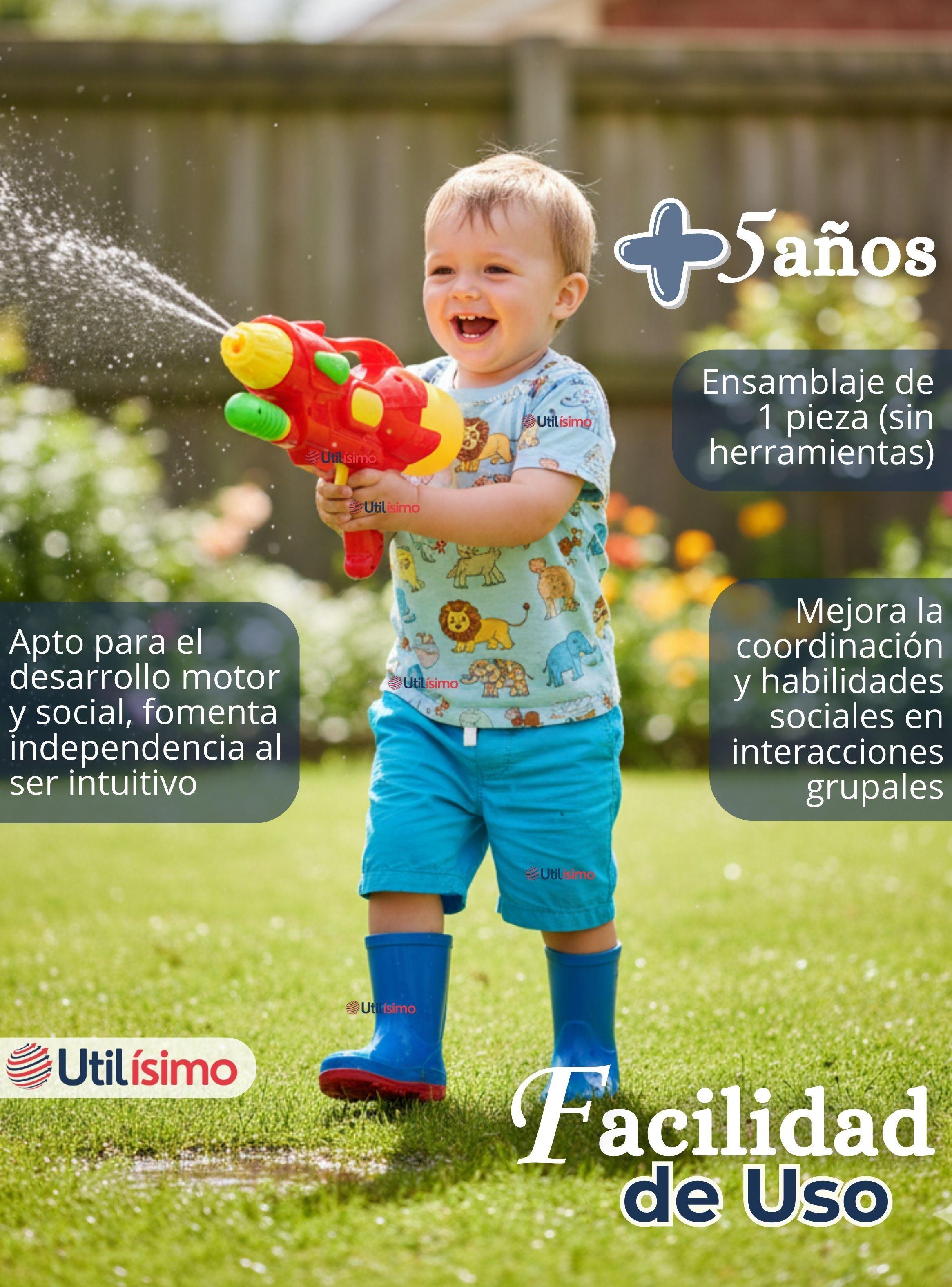 Pistola De Agua 300ml 32cm Colores Surtidos Juguete Lanza Agua para Niño Niña-7