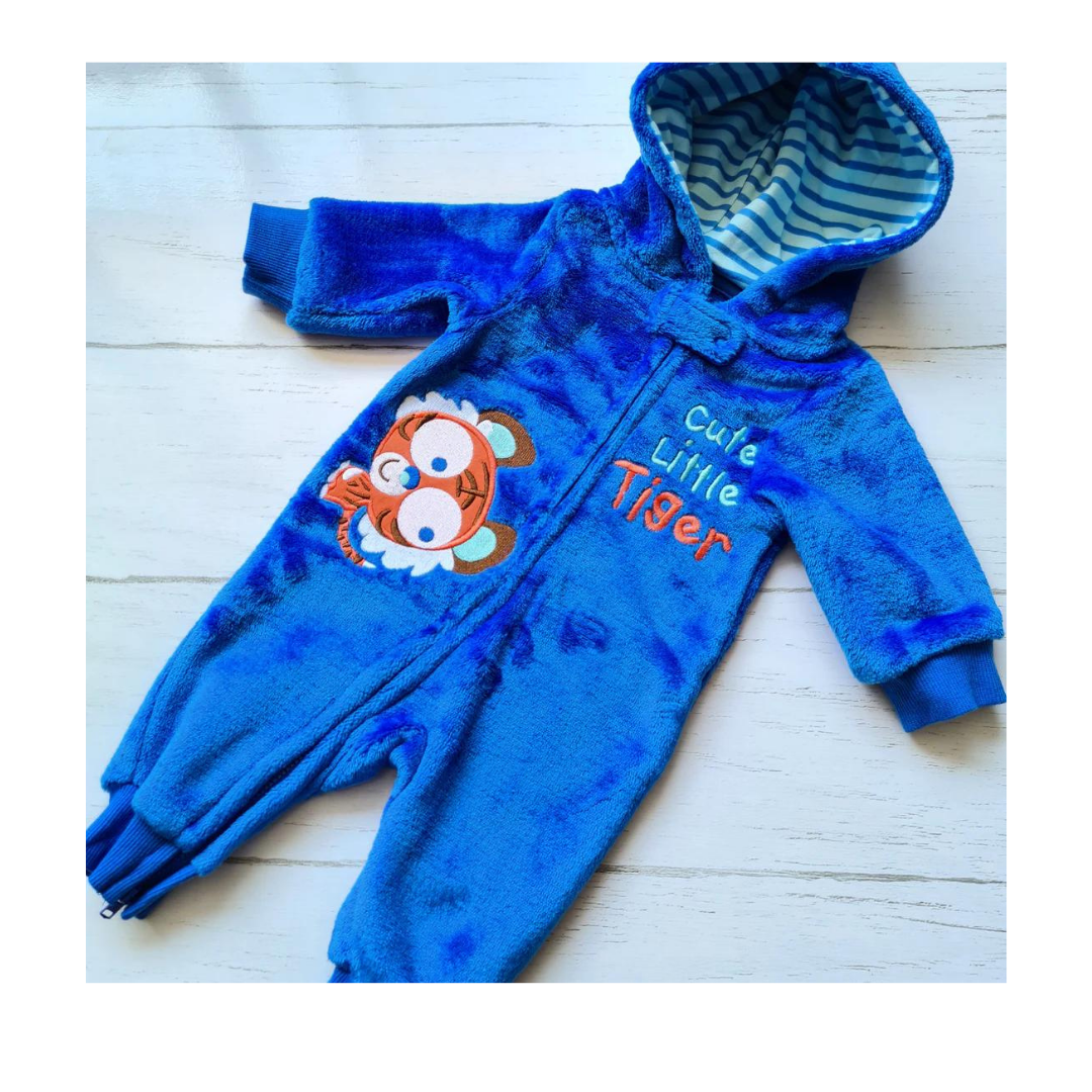 Enterito Bebe Niño Pijama Tedmimak Plush Azul-2