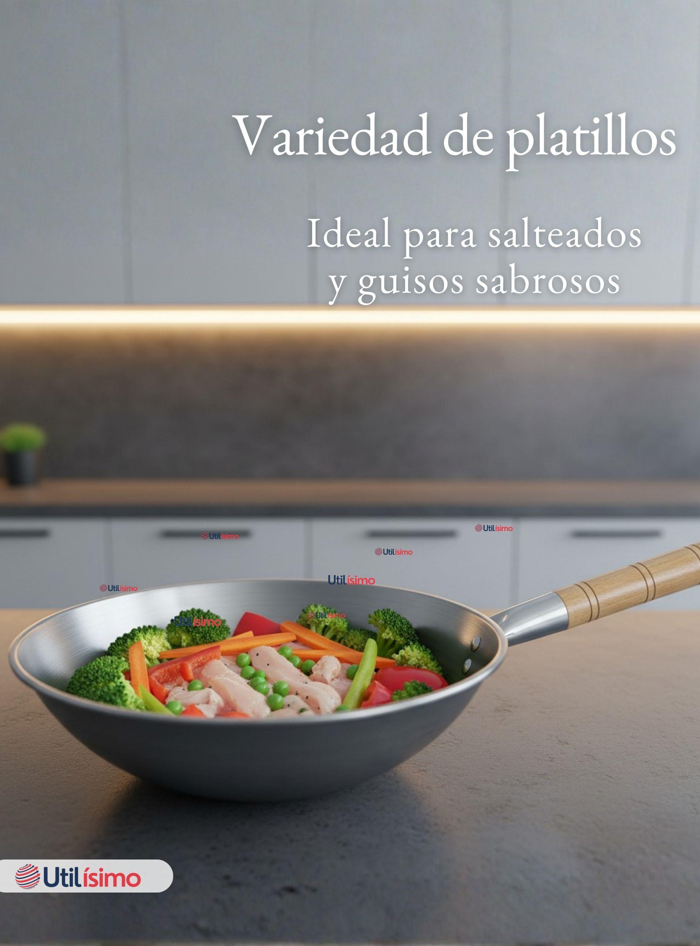 Sartén Wok Tradicional Chino De 37cm Acero Al Carbono-6